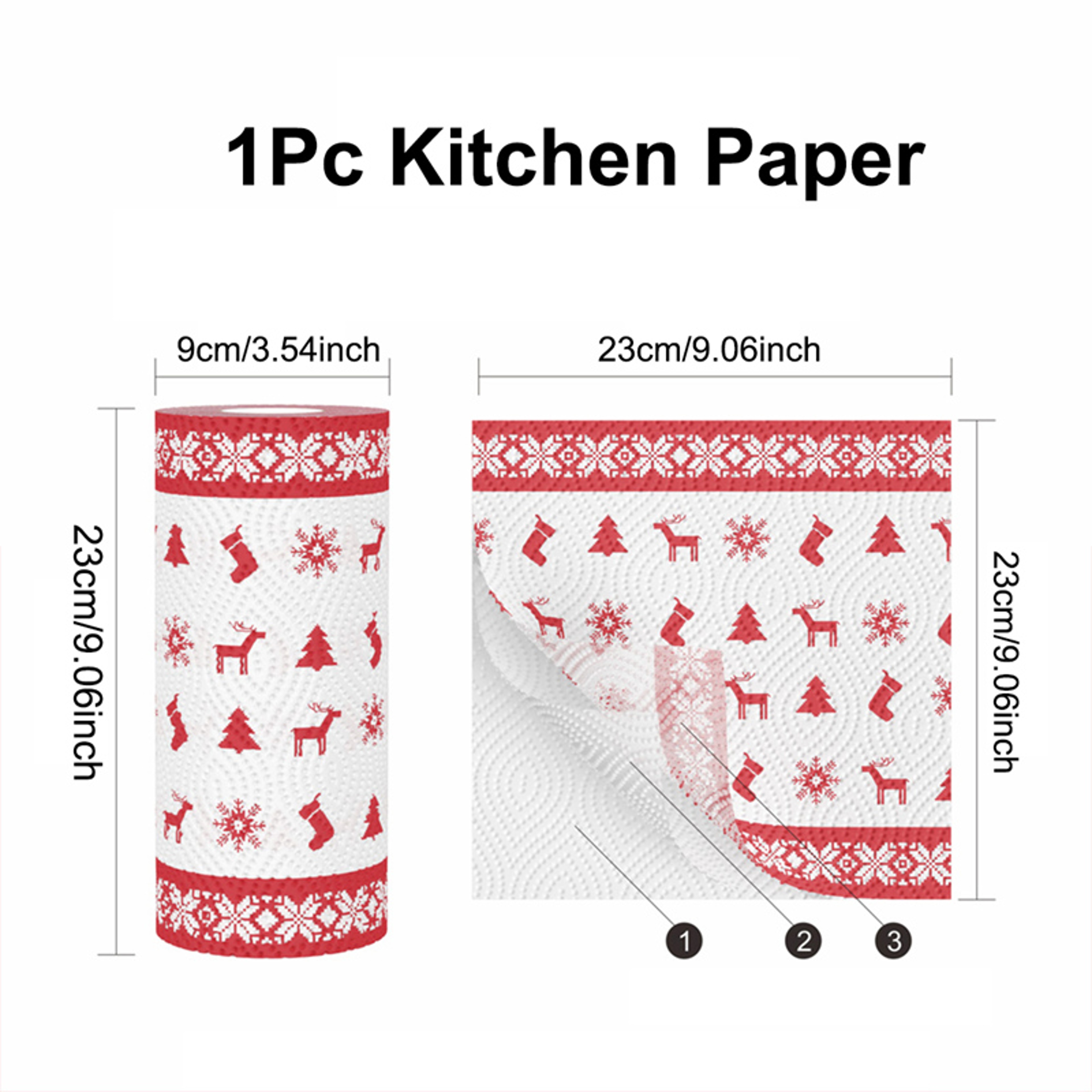Christmas Toilet Roll Paper, Happy New Year, Xmas Tissue Roll, Christmas Supplies, Napkin Kitchen Tool, Home Decoration – view 15