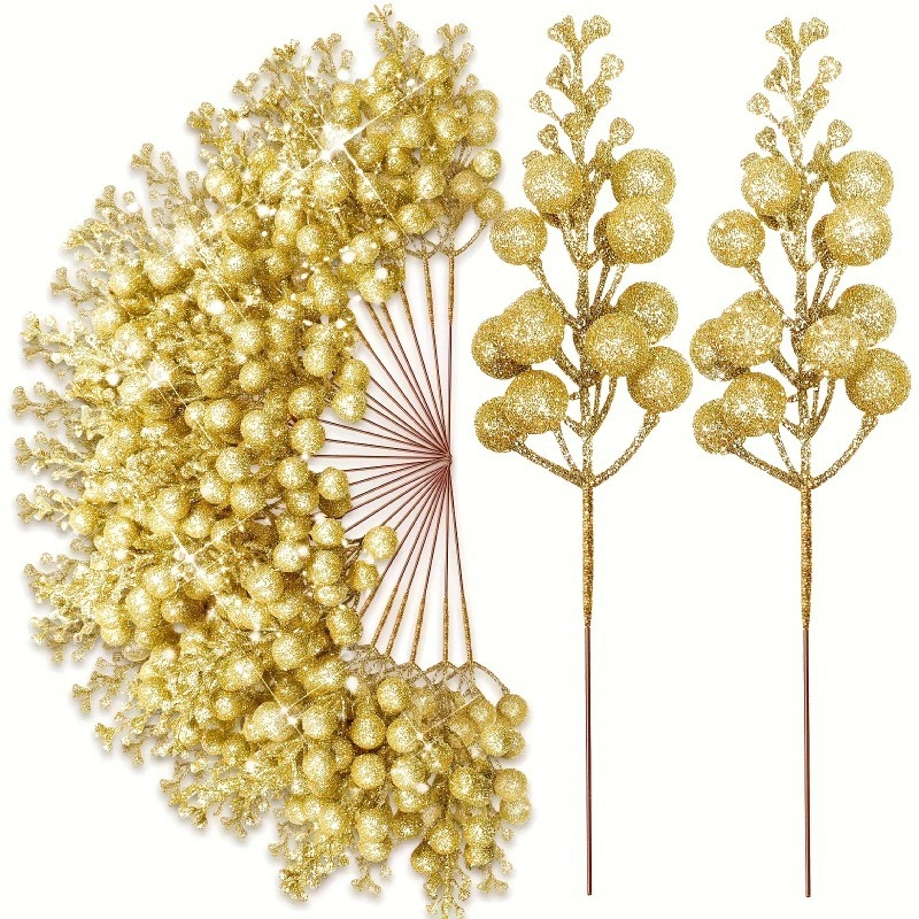 Christmas Decoration Artificial heads, Sparkling Berry Bouquet Xmas, Tree Ornaments New Year Party Supplies – view 2