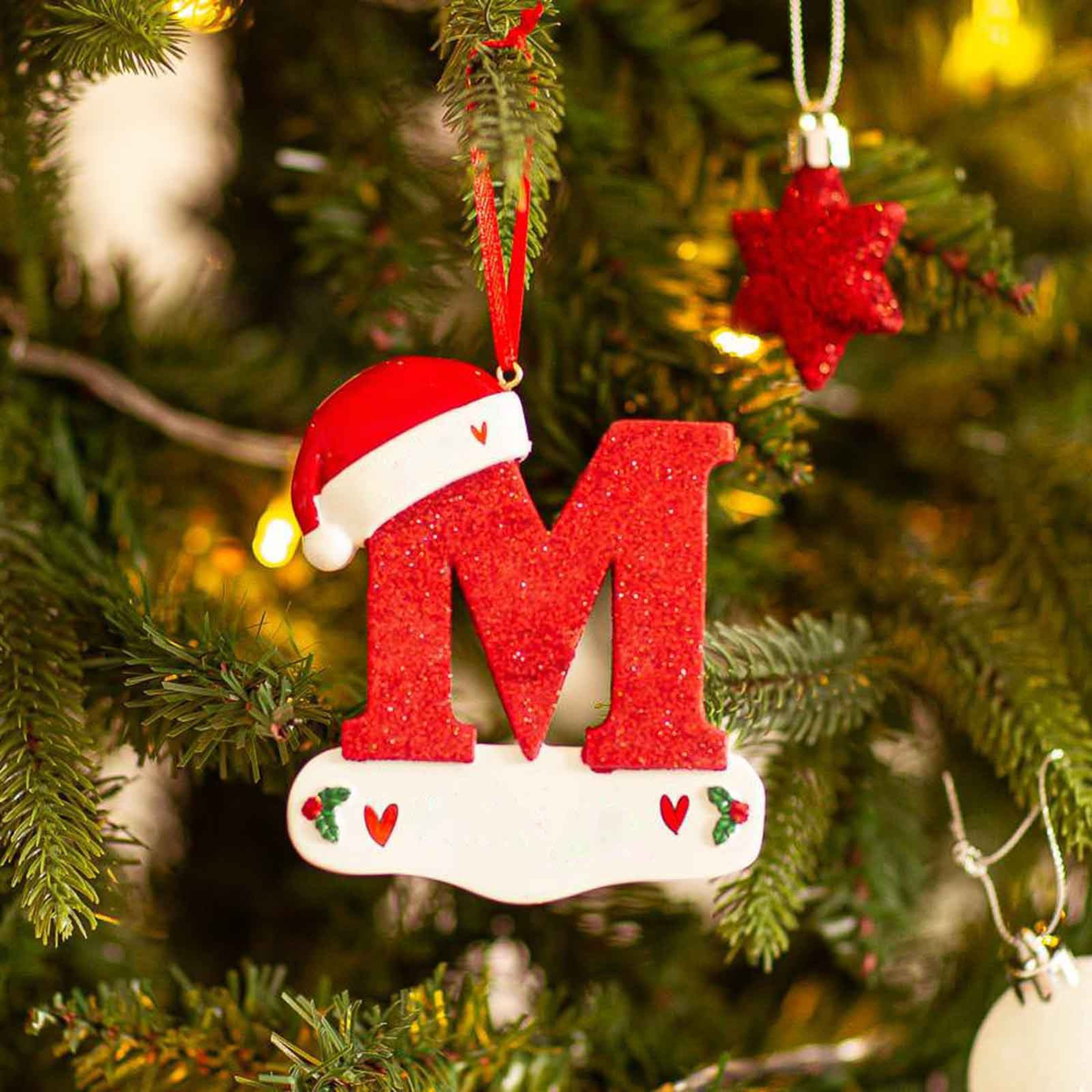 Christmas Tree Decoration Letter Pendant DIY Xmas Holiday Acrylic Ornament For Home Decor 1