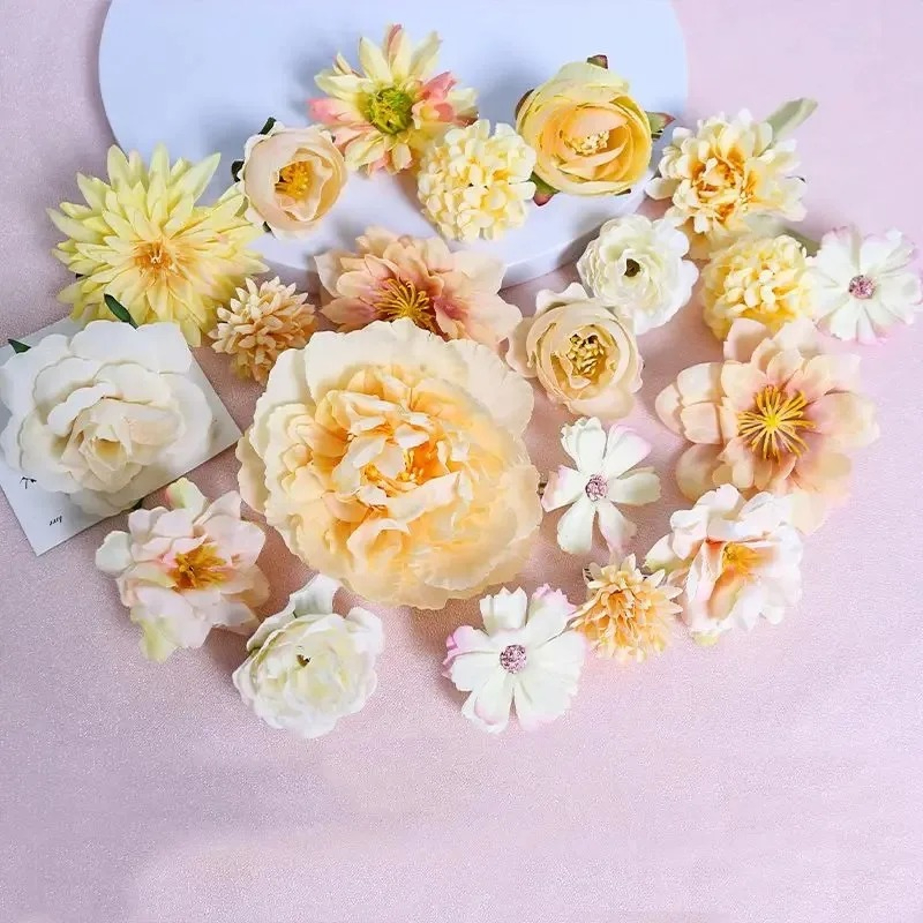 Mixed Artificial Flowers, Silk Rose Fake Flowers for Home, Wedding Decoration, DIY Craft Garland Bouquet Accessory – view 18
