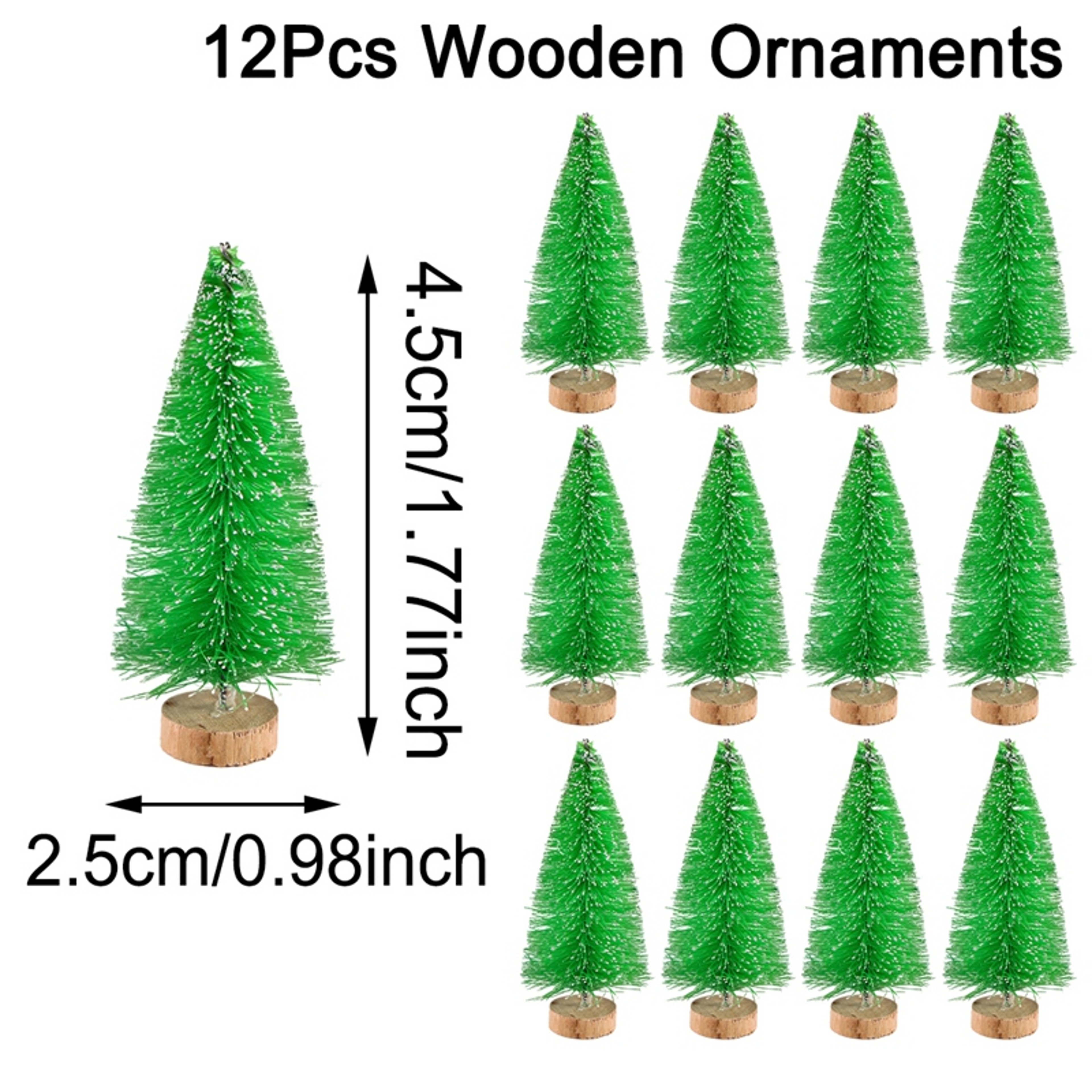 Mini Wooden Christmas Tree, Artificial Tabletop Xmas Tree for Decorations – view 8