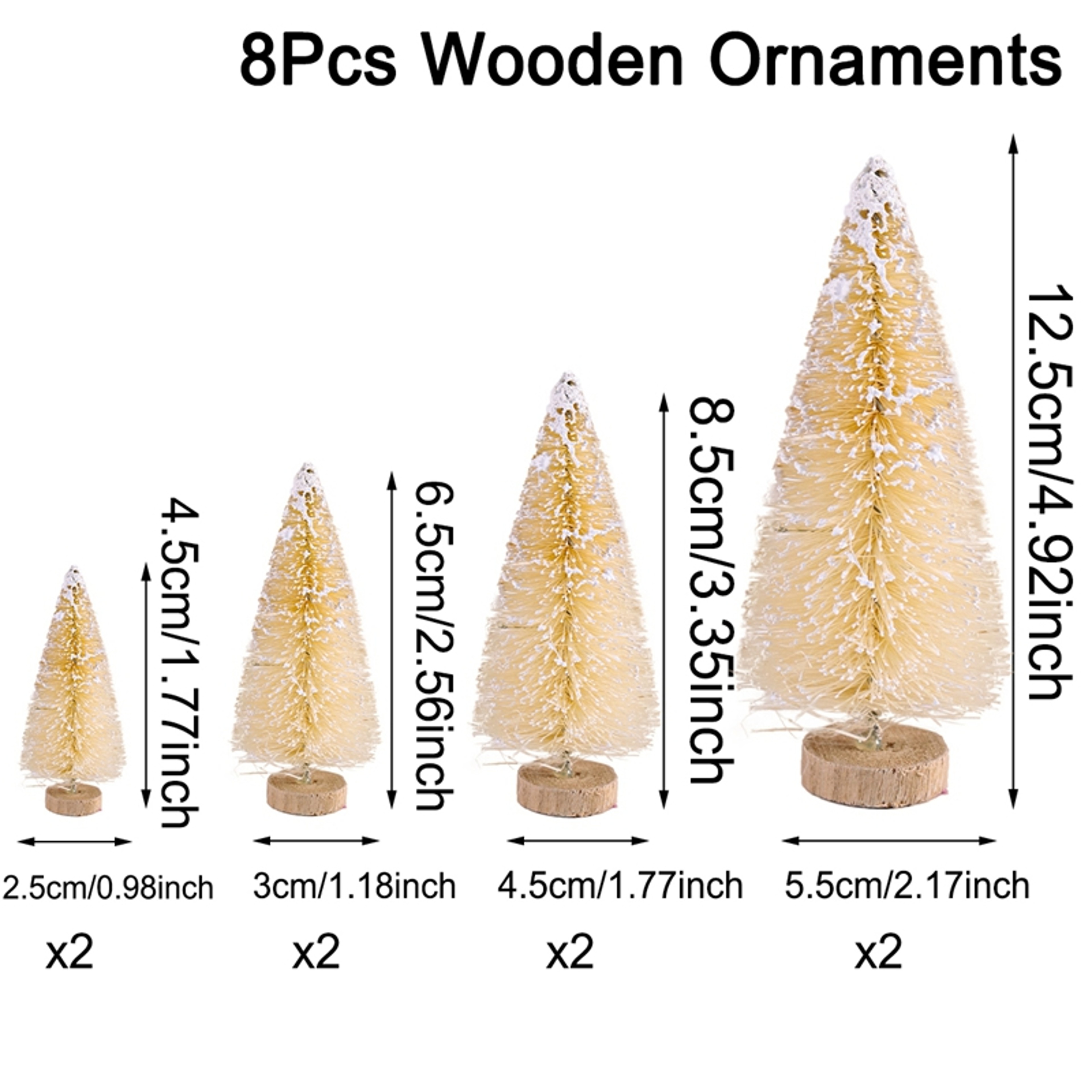 Mini Wooden Christmas Tree, Artificial Tabletop Xmas Tree for Decorations – view 10