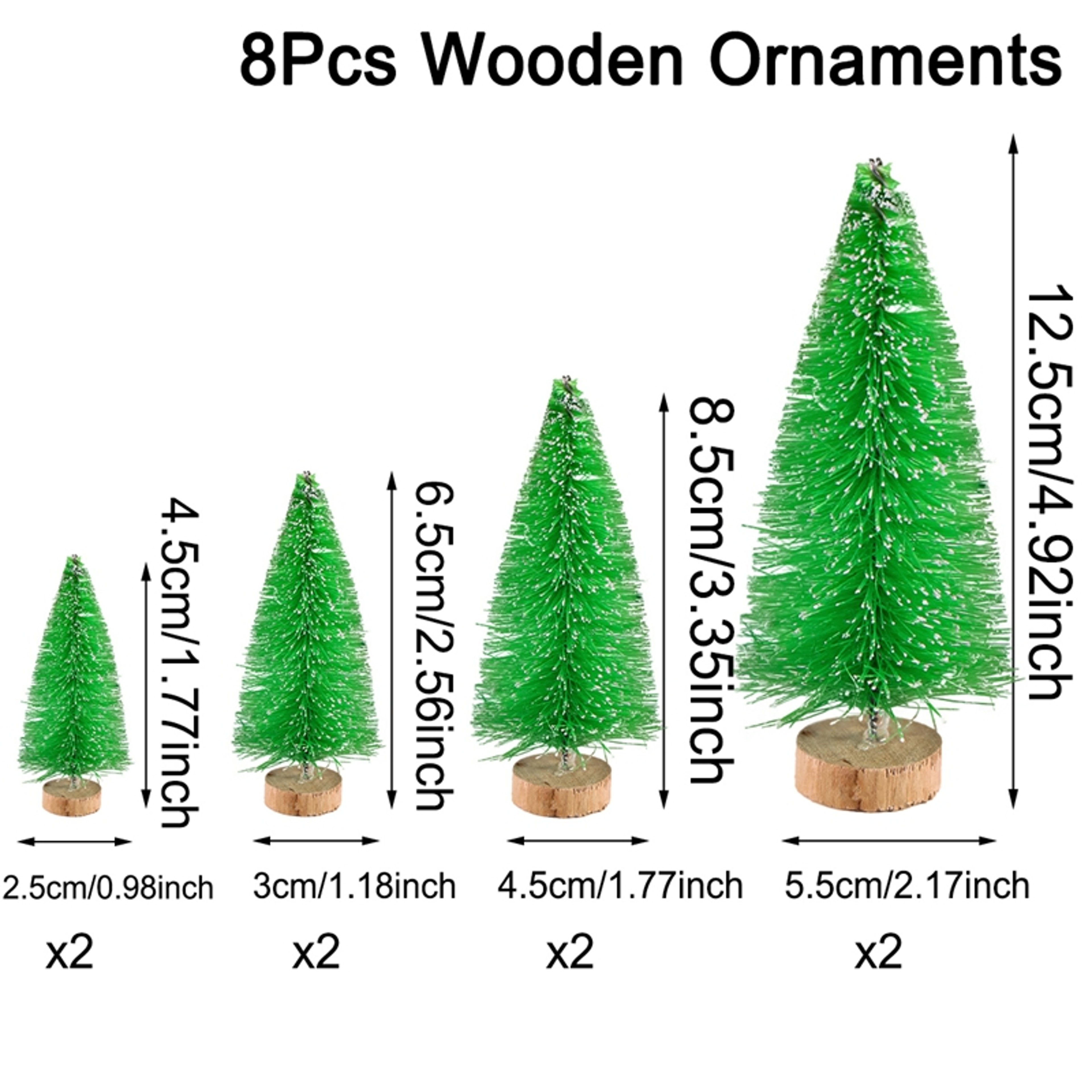 Mini Wooden Christmas Tree, Artificial Tabletop Xmas Tree for Decorations – view 11