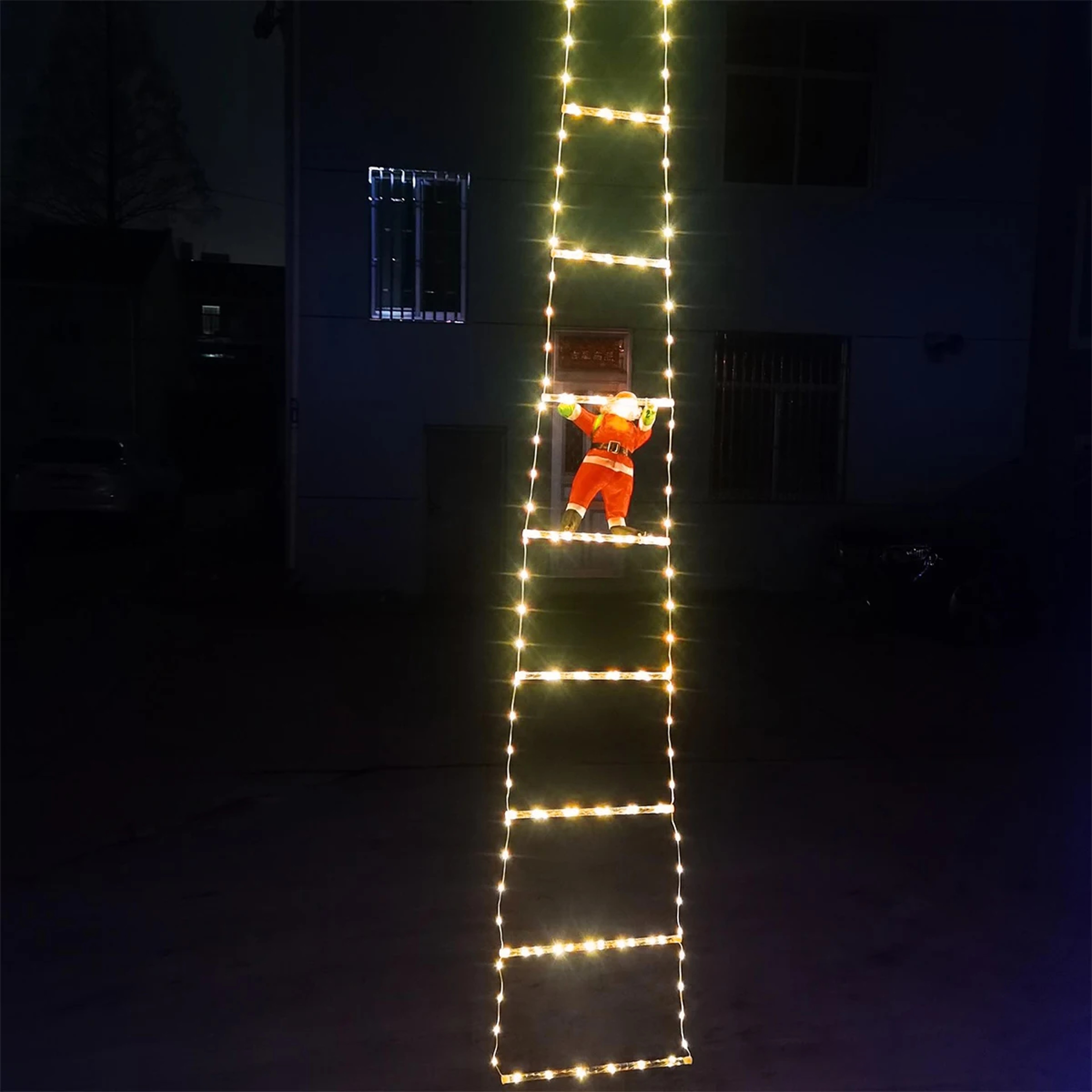 Santa Claus Climbing Ladder, Christmas Decoration Outdoor Gift Tree, Ornement Garden Decor – view 6