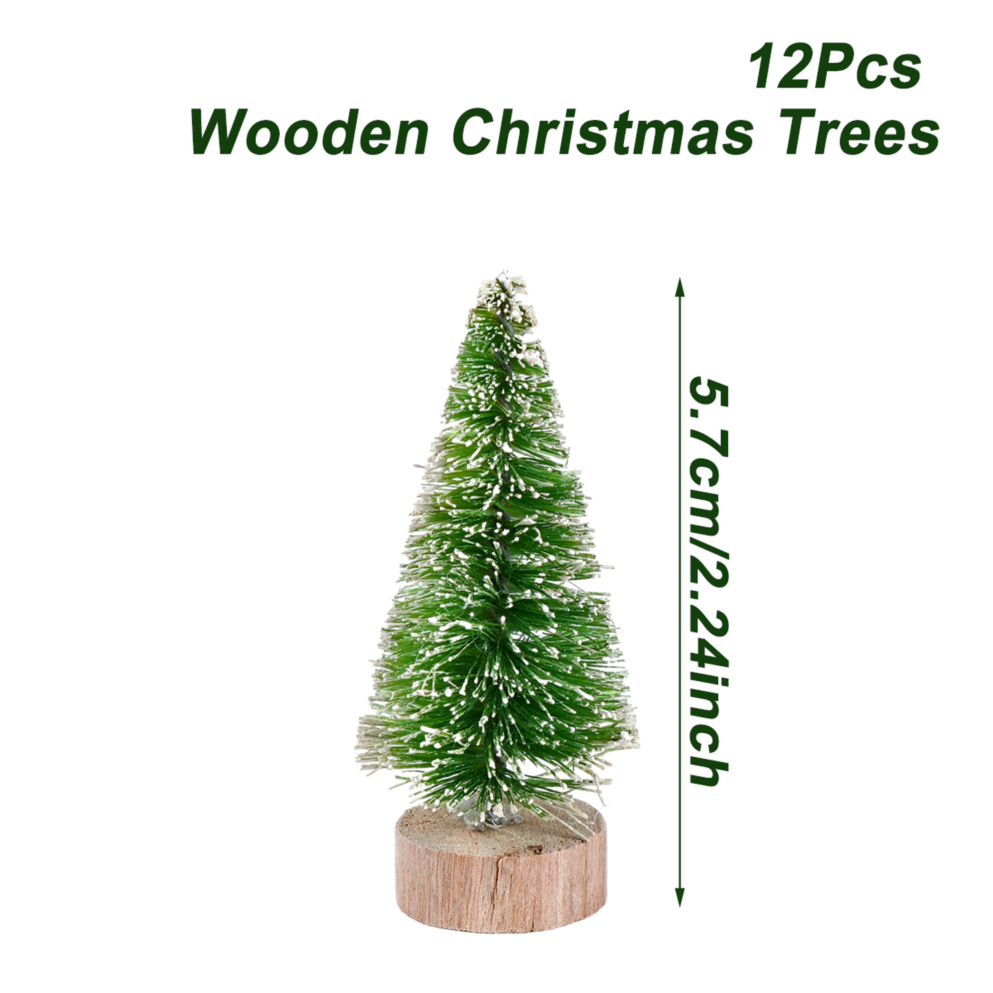 Artificial Mini Wooden Christmas Tree Blue Green White Gold Tower Pine Small Sisal Tabletop Ornament Decor – view 8