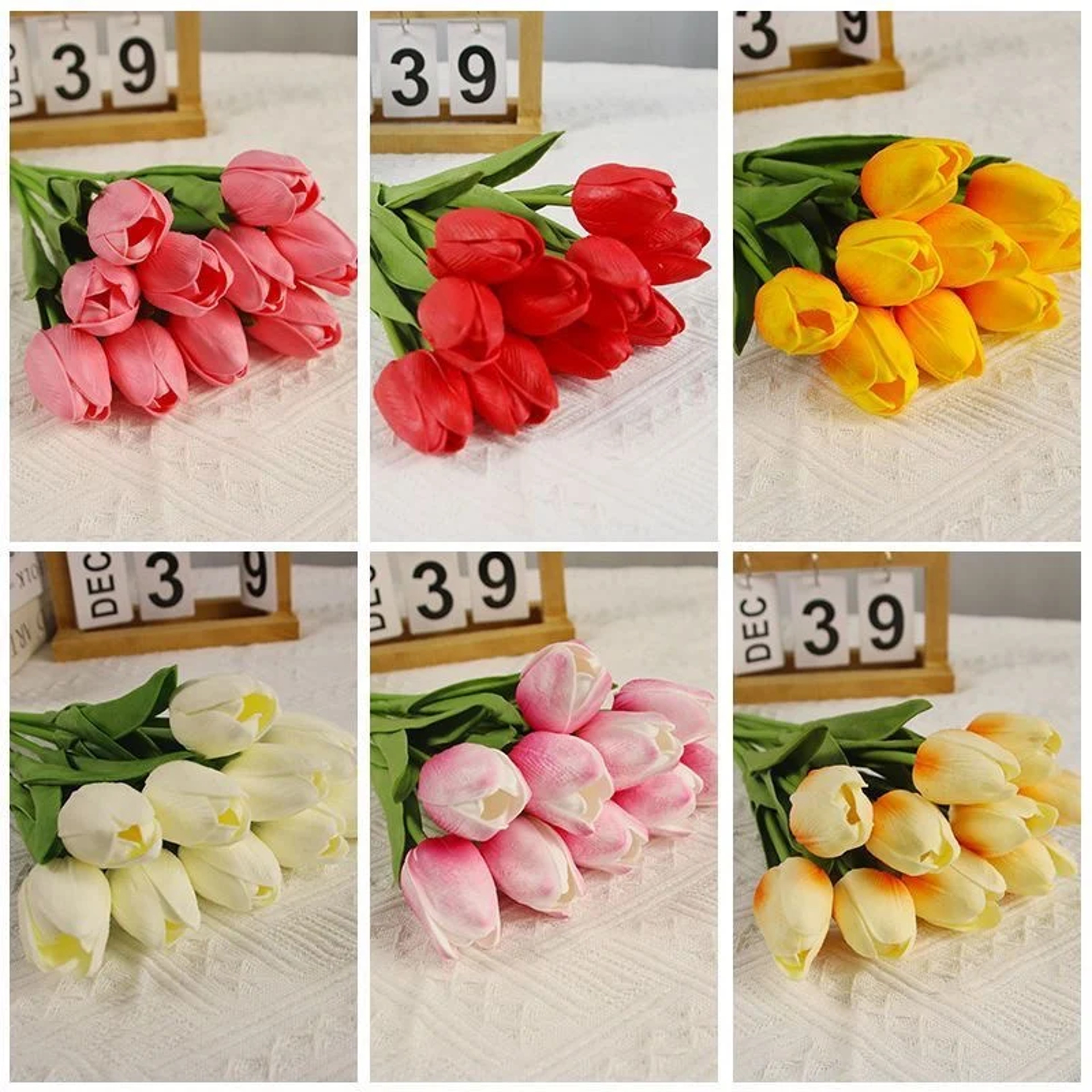 Artificial Tulips, Real Touch Flowers, Tulip Bouquet Decor, Fake Flowers for Home and Wedding Decorations – view 4