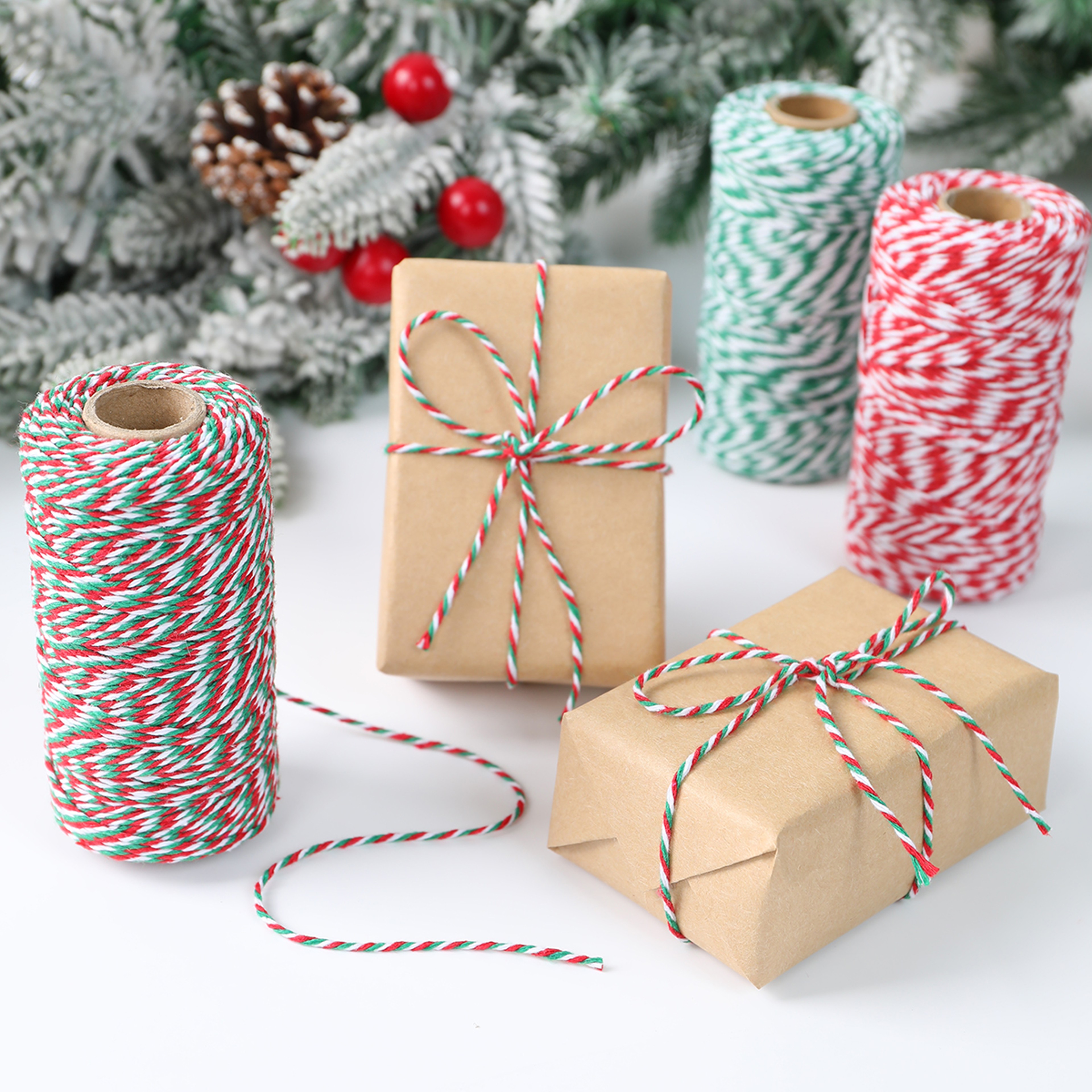 Christmas Bakers Twine String for Gift Box Packaging, Merry Christmas Decoration for Home, New Year Navidad Natal Noel – view 5
