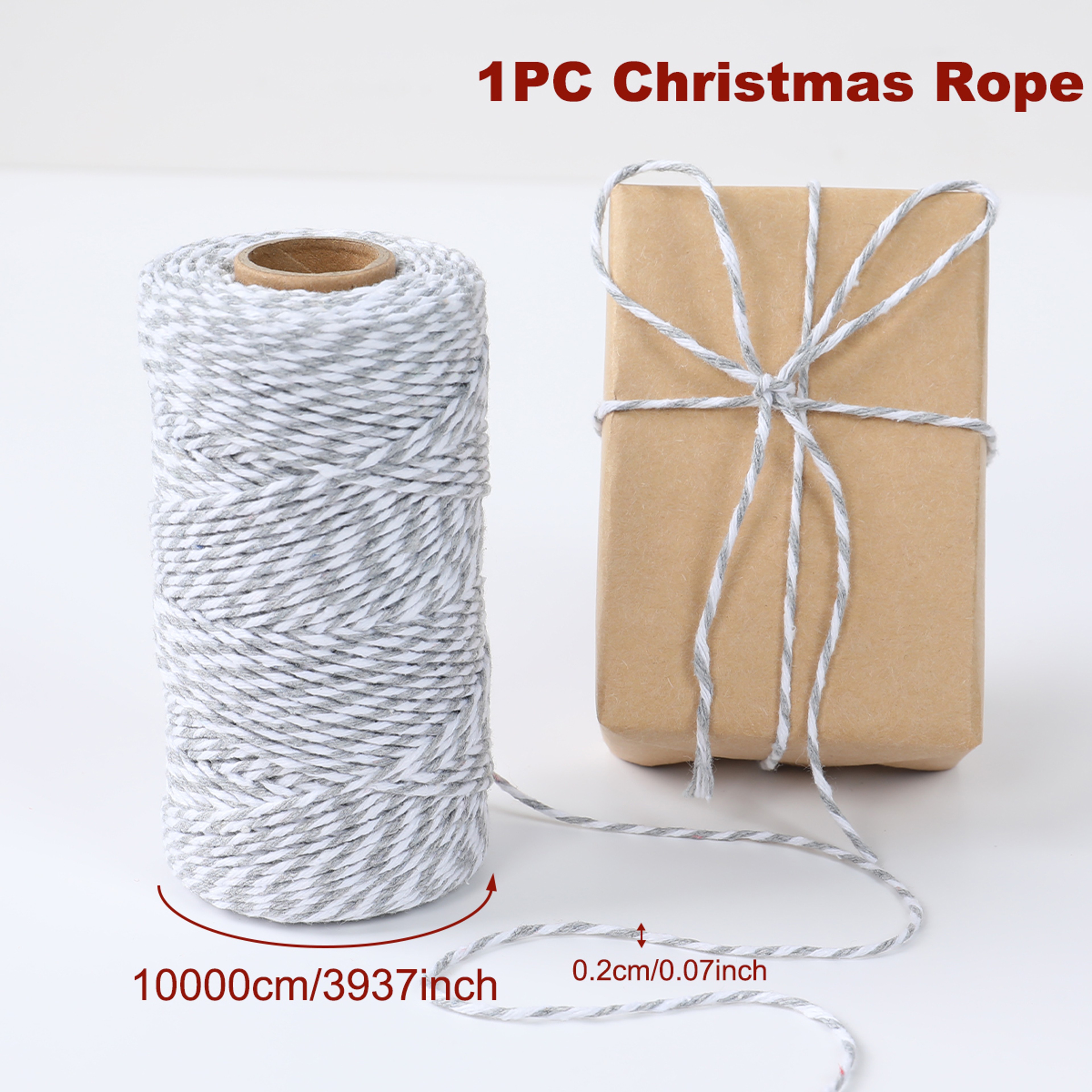 Christmas Bakers Twine String for Gift Box Packaging, Merry Christmas Decoration for Home, New Year Navidad Natal Noel – view 8