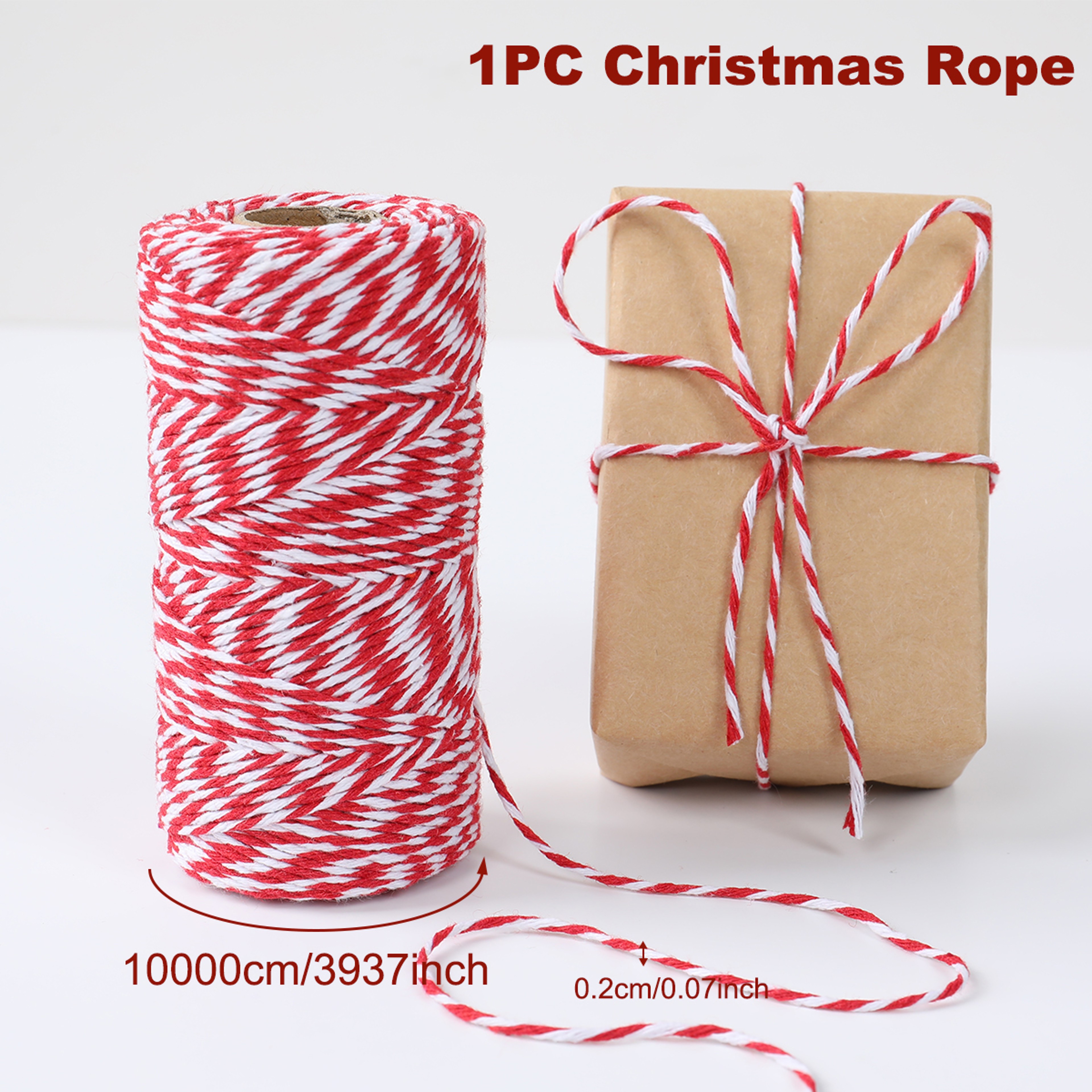 Christmas Bakers Twine String for Gift Box Packaging, Merry Christmas Decoration for Home, New Year Navidad Natal Noel – view 10