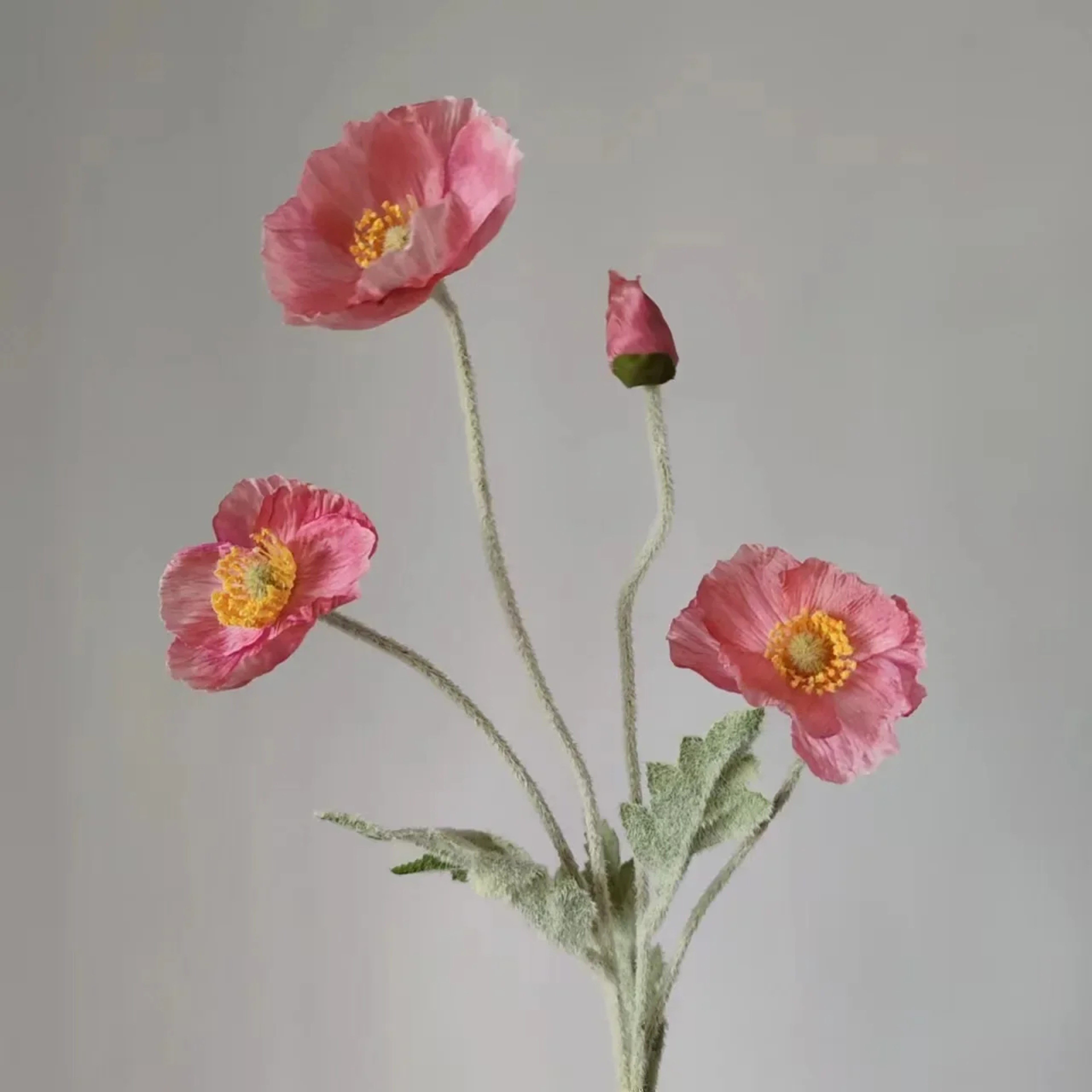 Artificial Flowers, Fake Poppy Silk Flowers, Long Stem Wedding Bouquet Decor, Housewarming Garden Table Decor – view 12