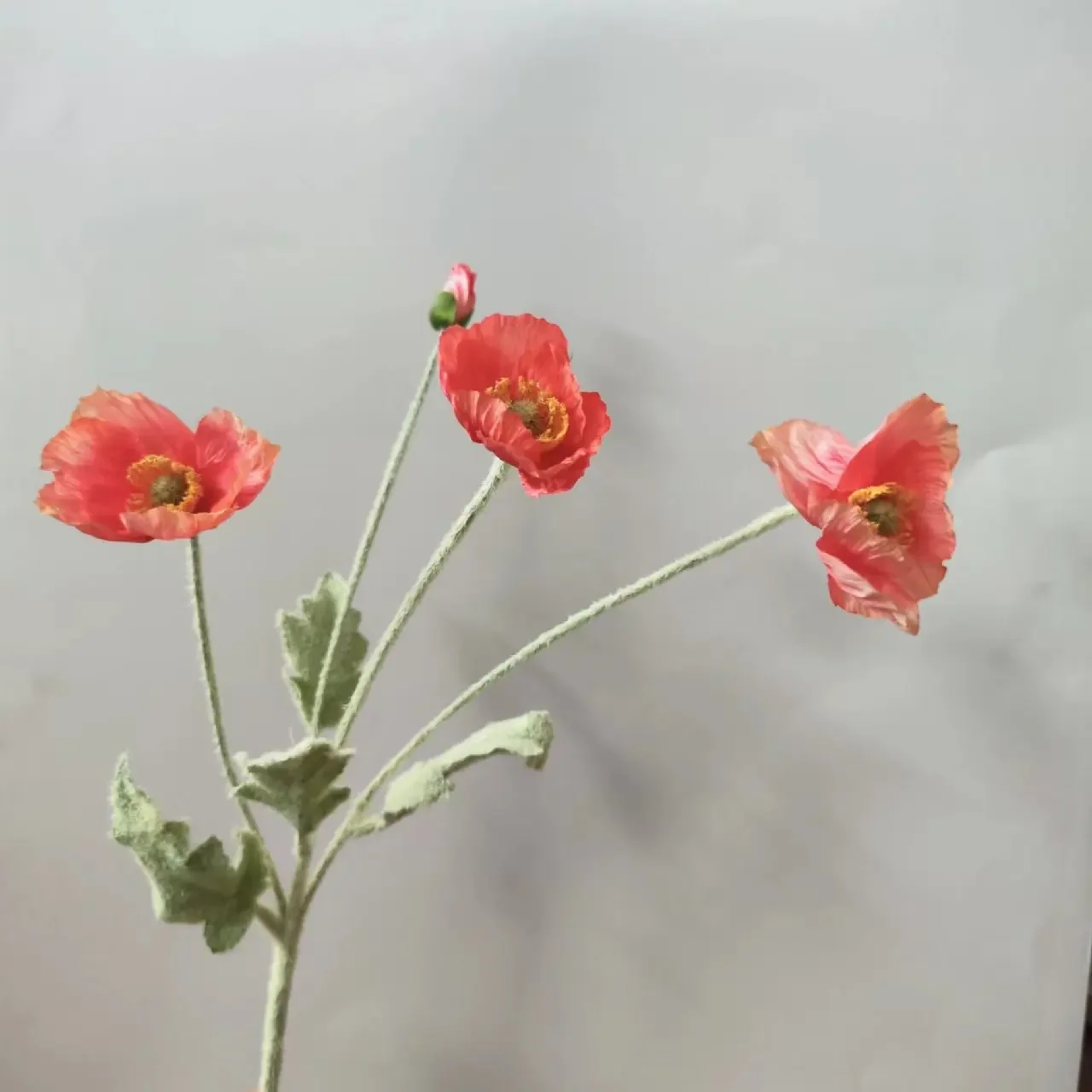 Artificial Flowers, Fake Poppy Silk Flowers, Long Stem Wedding Bouquet Decor, Housewarming Garden Table Decor – view 17