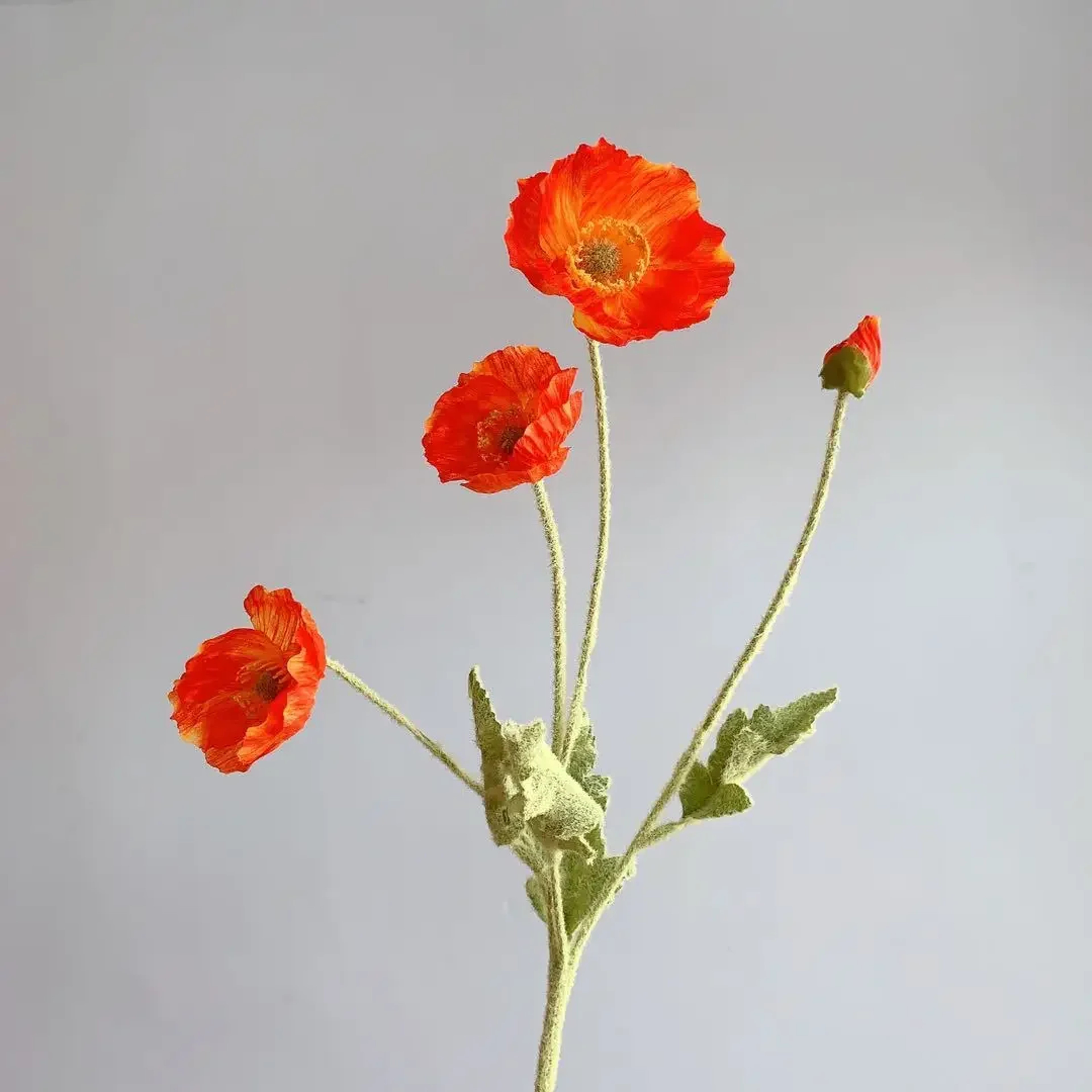 Artificial Flowers, Fake Poppy Silk Flowers, Long Stem Wedding Bouquet Decor, Housewarming Garden Table Decor – view 27