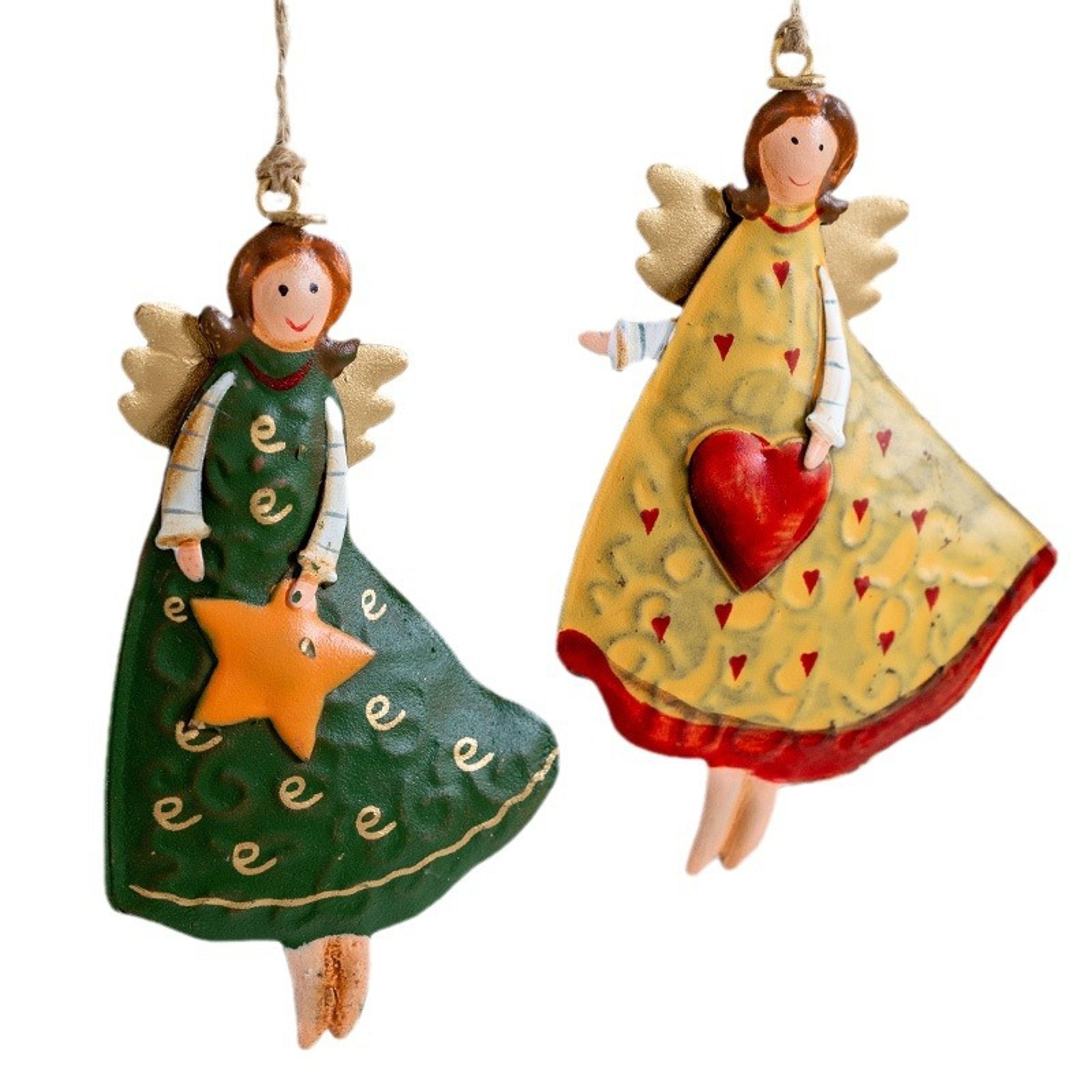 Vintage Angel Hanging Decor, Wooden Xmas Tree Ornament for Home Navidad New Year Gift – view 5