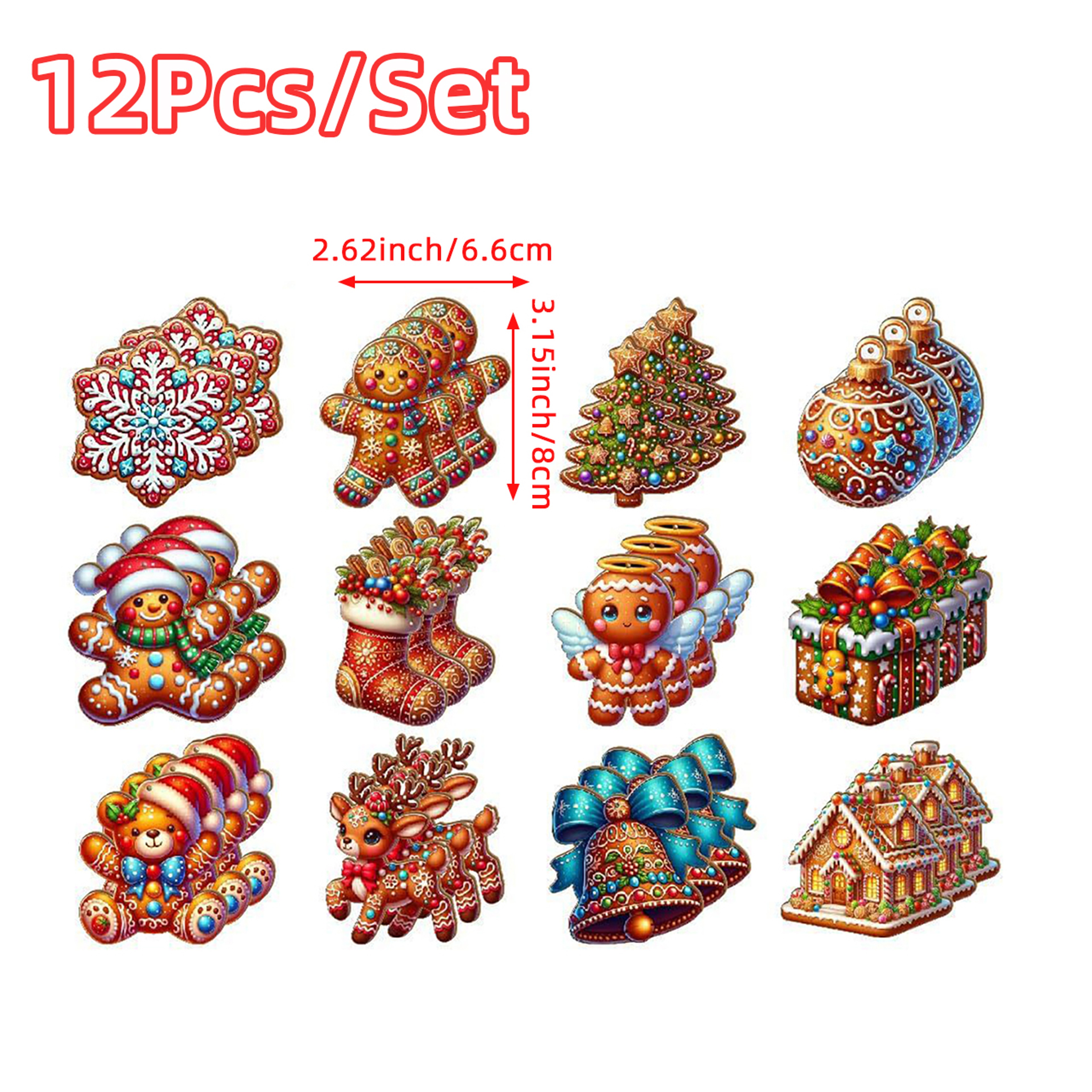 Wooden Gingerbread Man Xmas Tree Hanging Ornaments, Christmas Decor for Home Party New Year Gifts – view 8