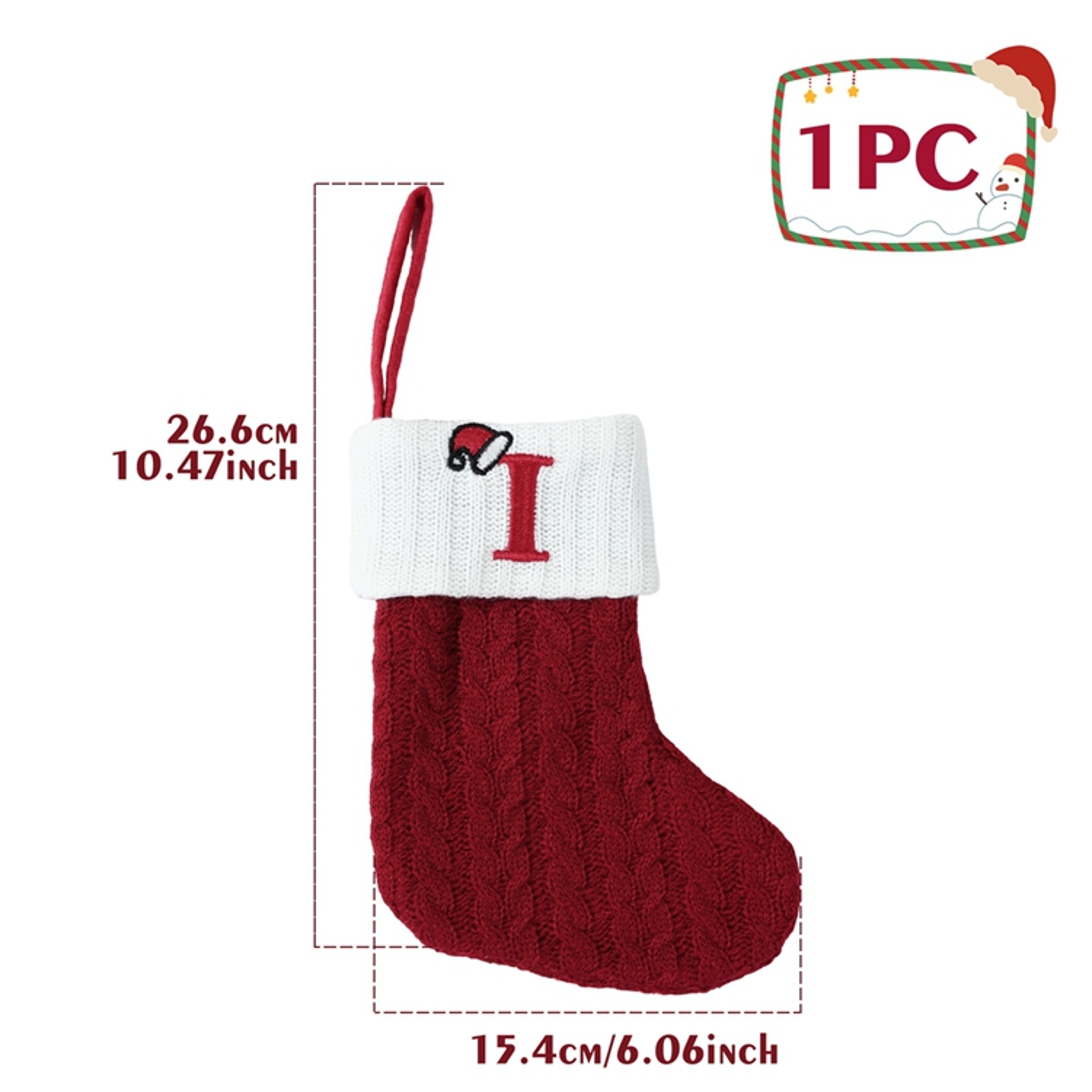 Christmas Alphabet Knitting Socks for Christmas Tree Ornaments, Decorations for Home Noel New Year Xmas Gift – view 17