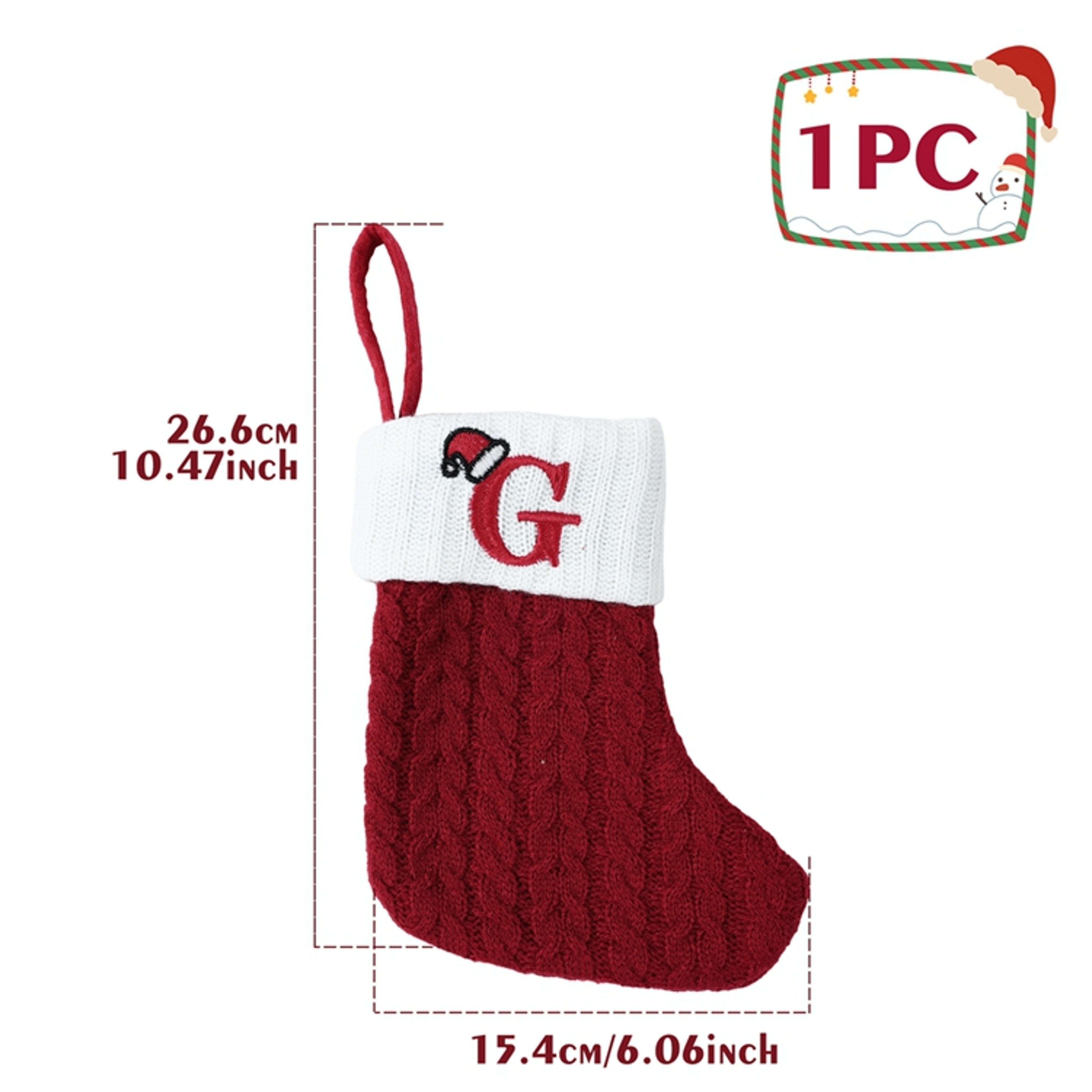 Christmas Alphabet Knitting Socks for Christmas Tree Ornaments, Decorations for Home Noel New Year Xmas Gift – view 19