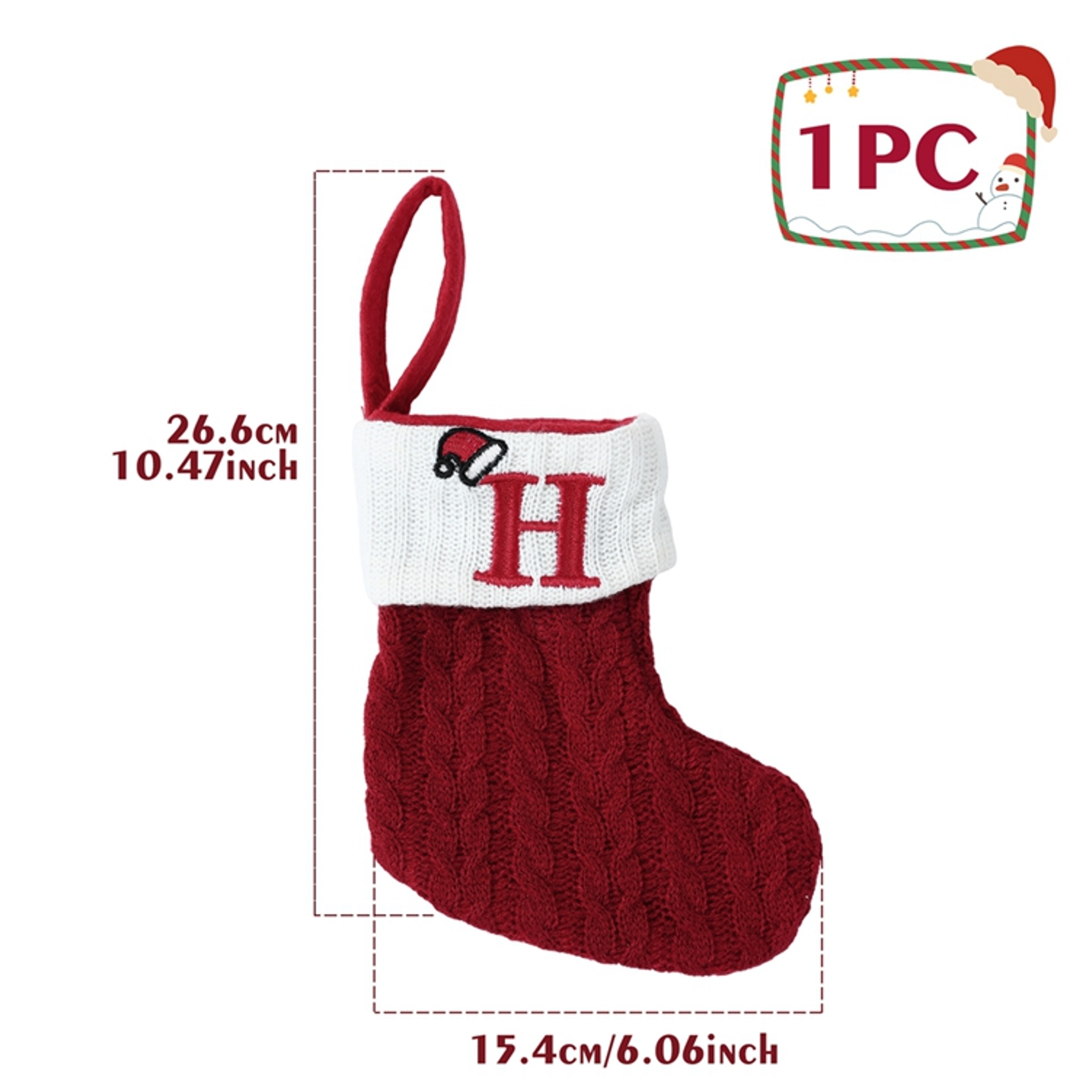Christmas Alphabet Knitting Socks for Christmas Tree Ornaments, Decorations for Home Noel New Year Xmas Gift – view 20
