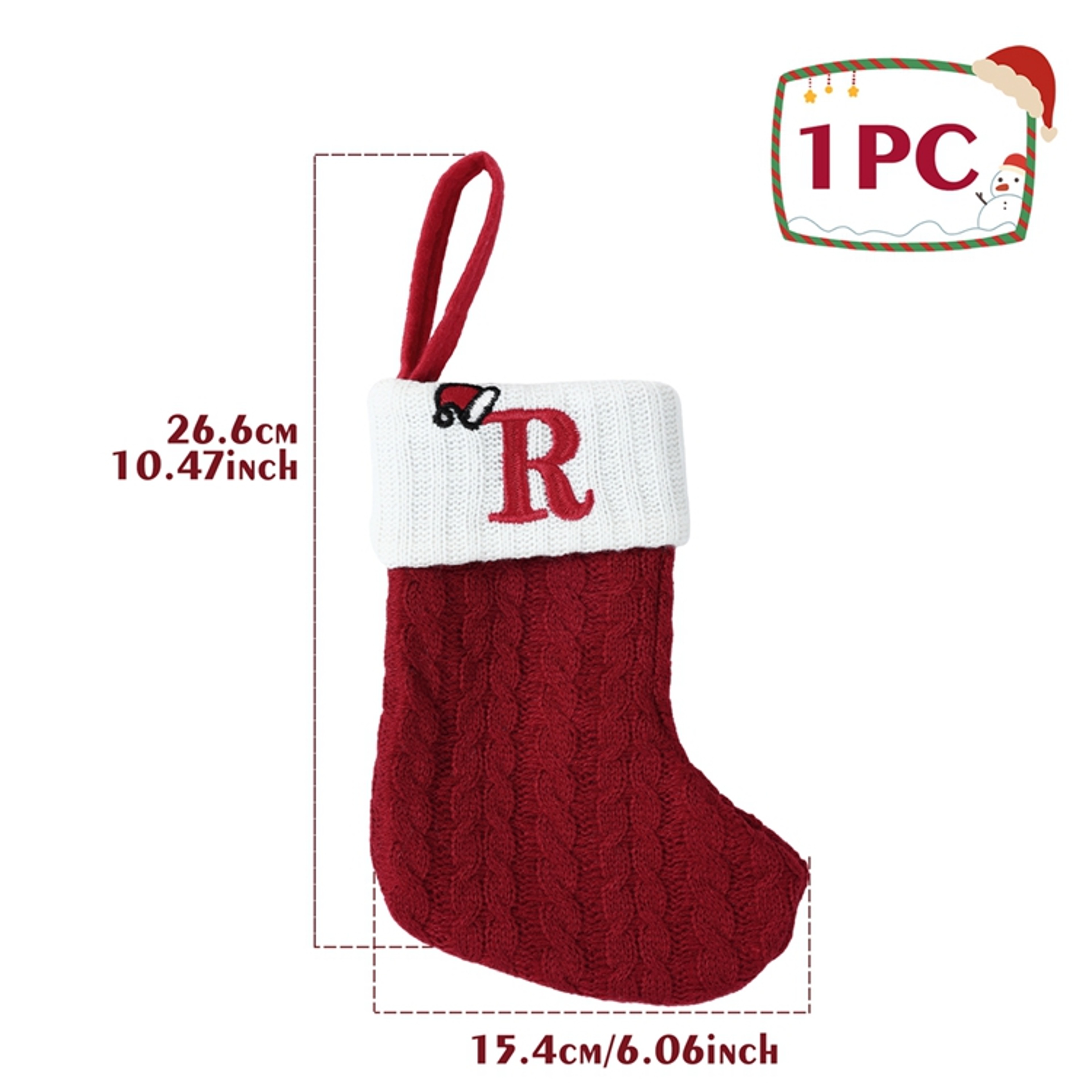 Christmas Alphabet Knitting Socks for Christmas Tree Ornaments, Decorations for Home Noel New Year Xmas Gift – view 26