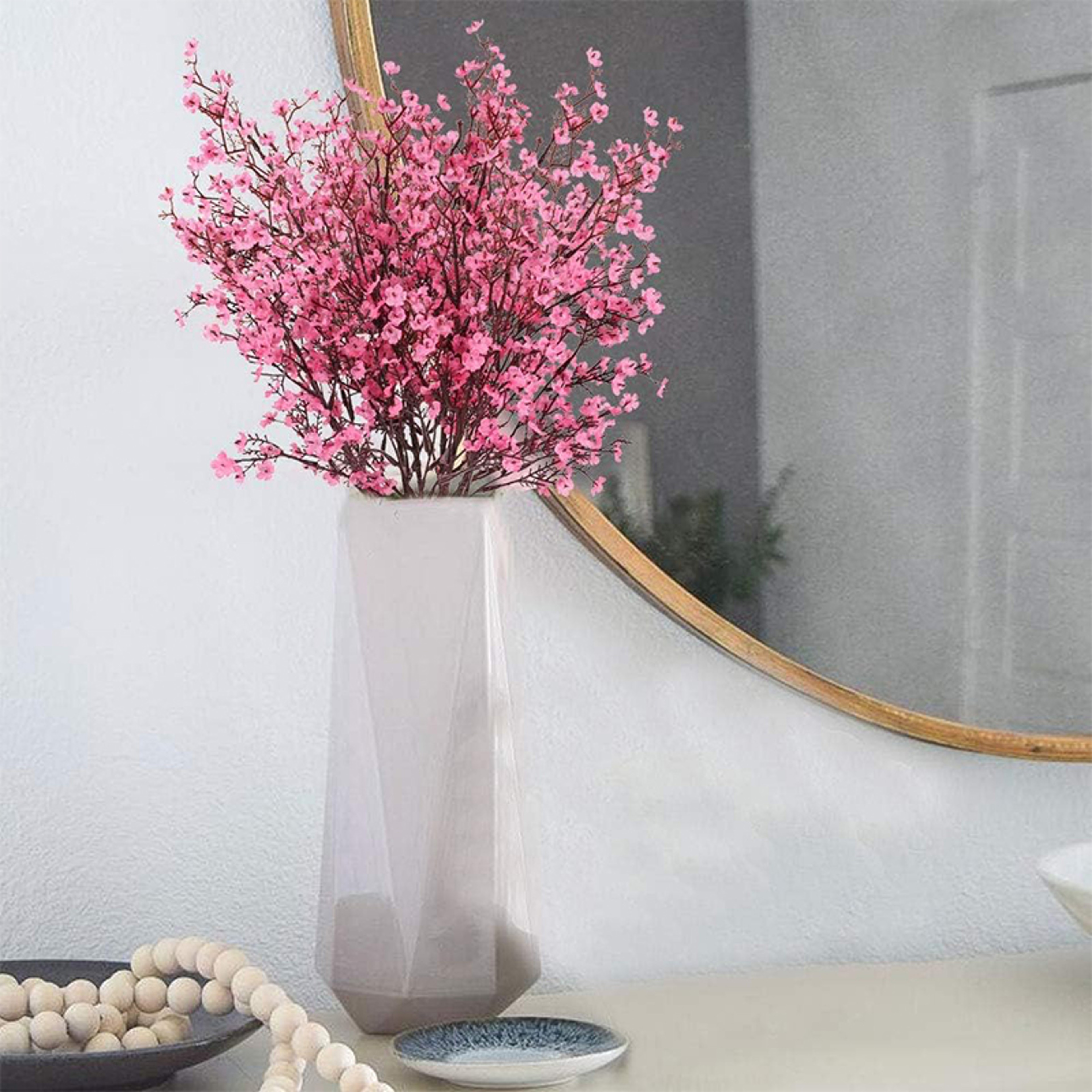 Artificial Sakura Flower Silk Petal, New Year Front Door Decoration Hanging Bow, Imitation Linen Ribbon Big Bow Material – view 3
