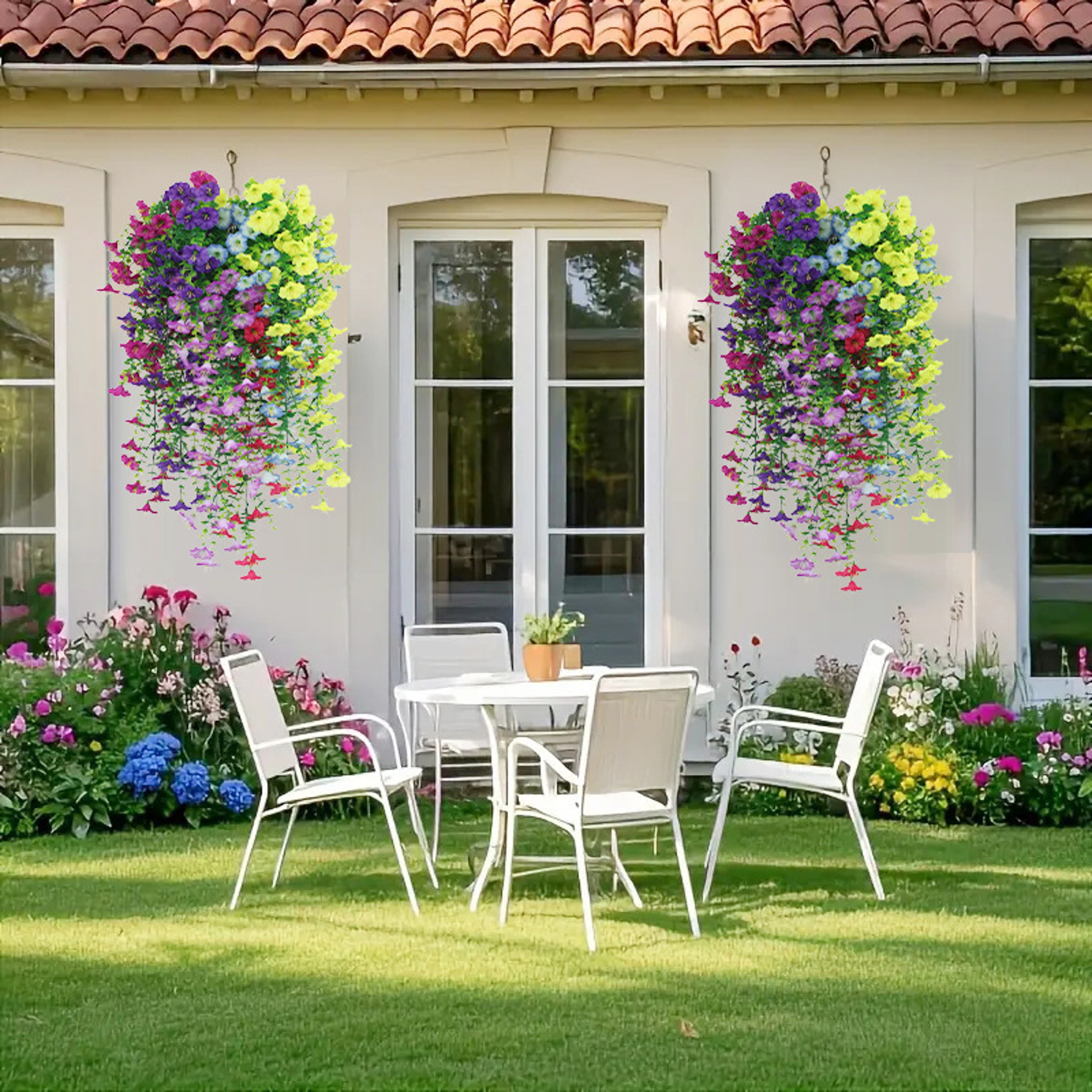 Artificial Flower Hanging Flowers, UV Resistant Room Decor for Weddings and Easter Decoration – view 5