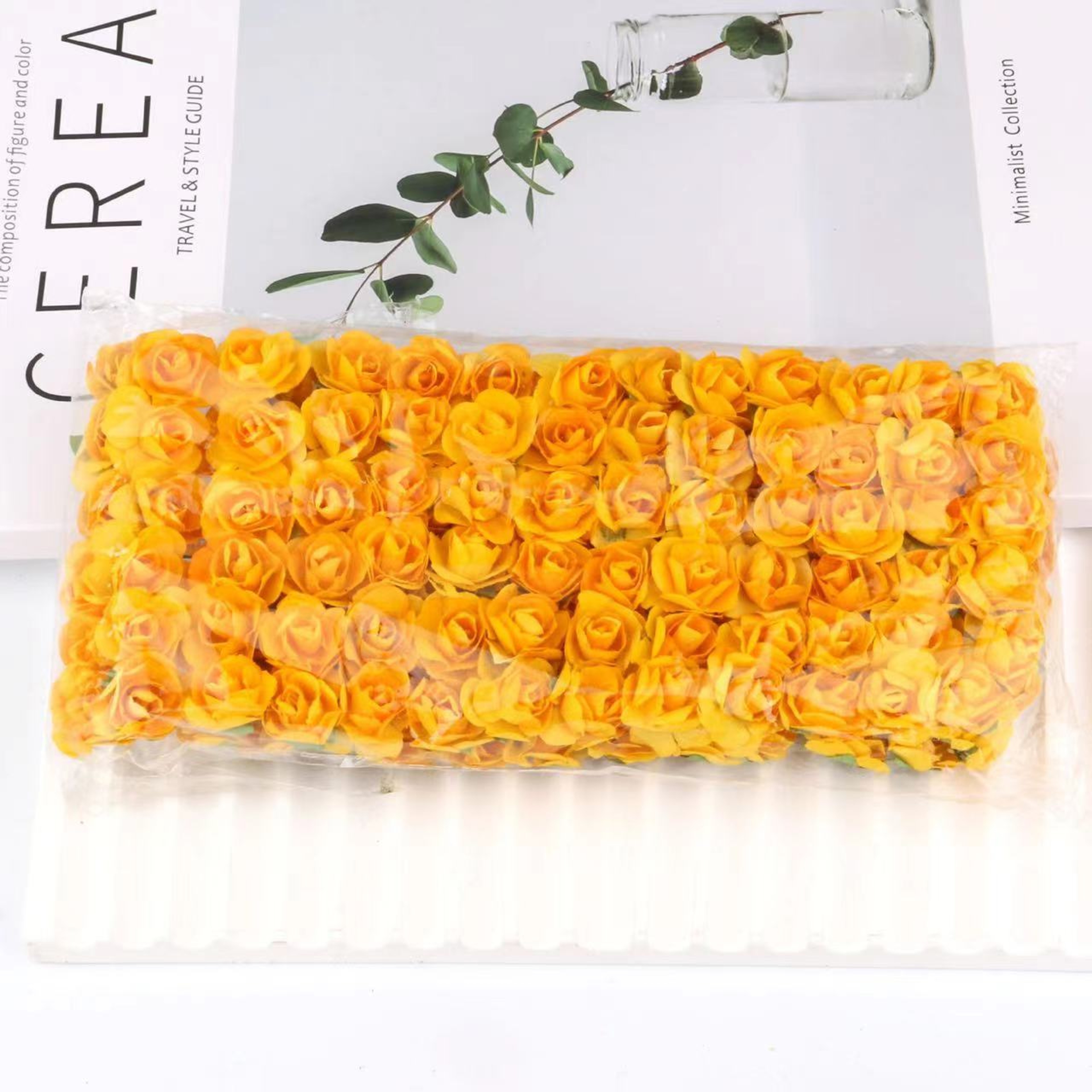 Artificial Mini Paper Rose Bouquet for Wedding Scrapbooking Party Decoration Cheap Artificial Rose Flowers – view 11