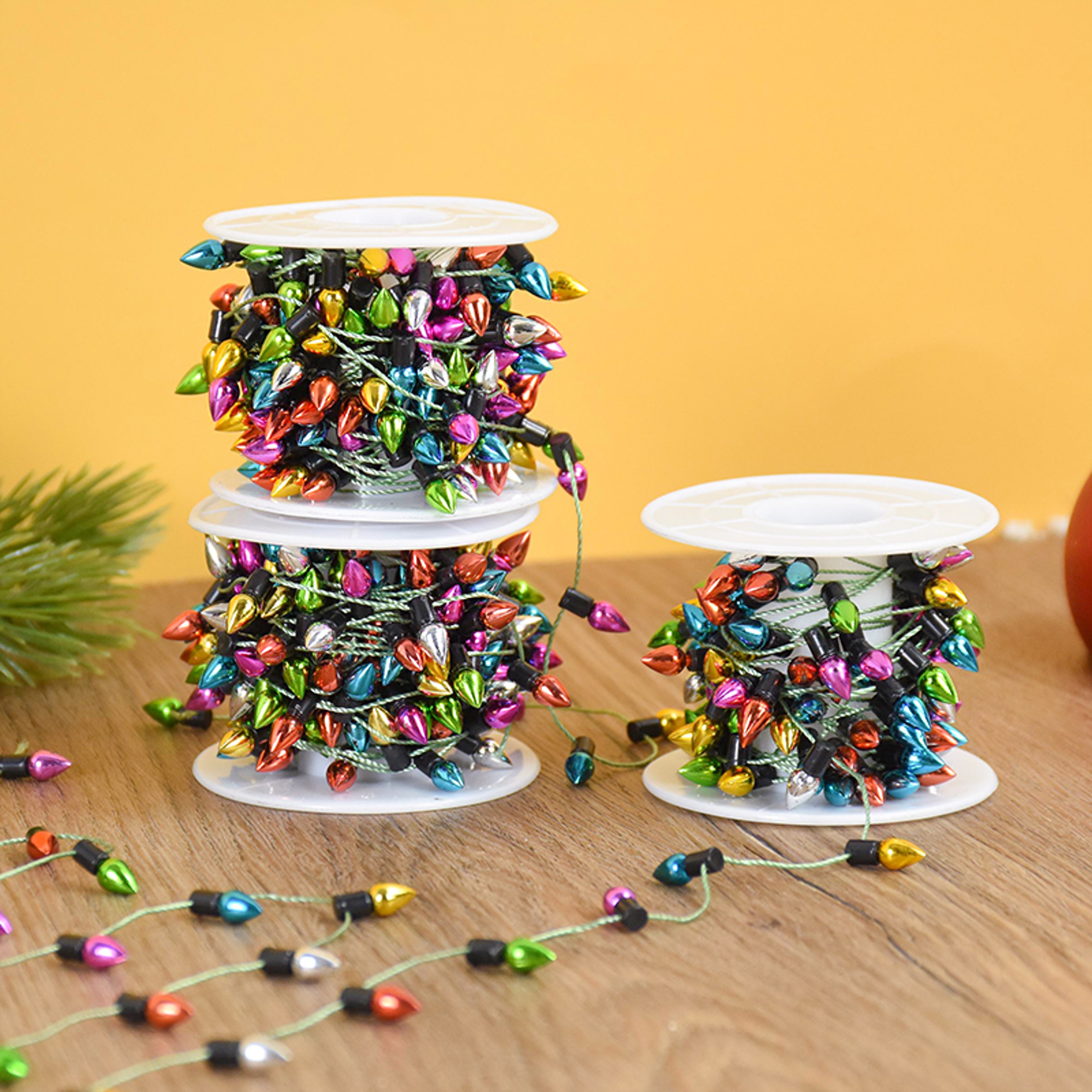 Colorful Bulbs String Garland for Xmas Tree Ornaments, Navidad Decorations, New Year Gift for DIY Dollhouse – view 2