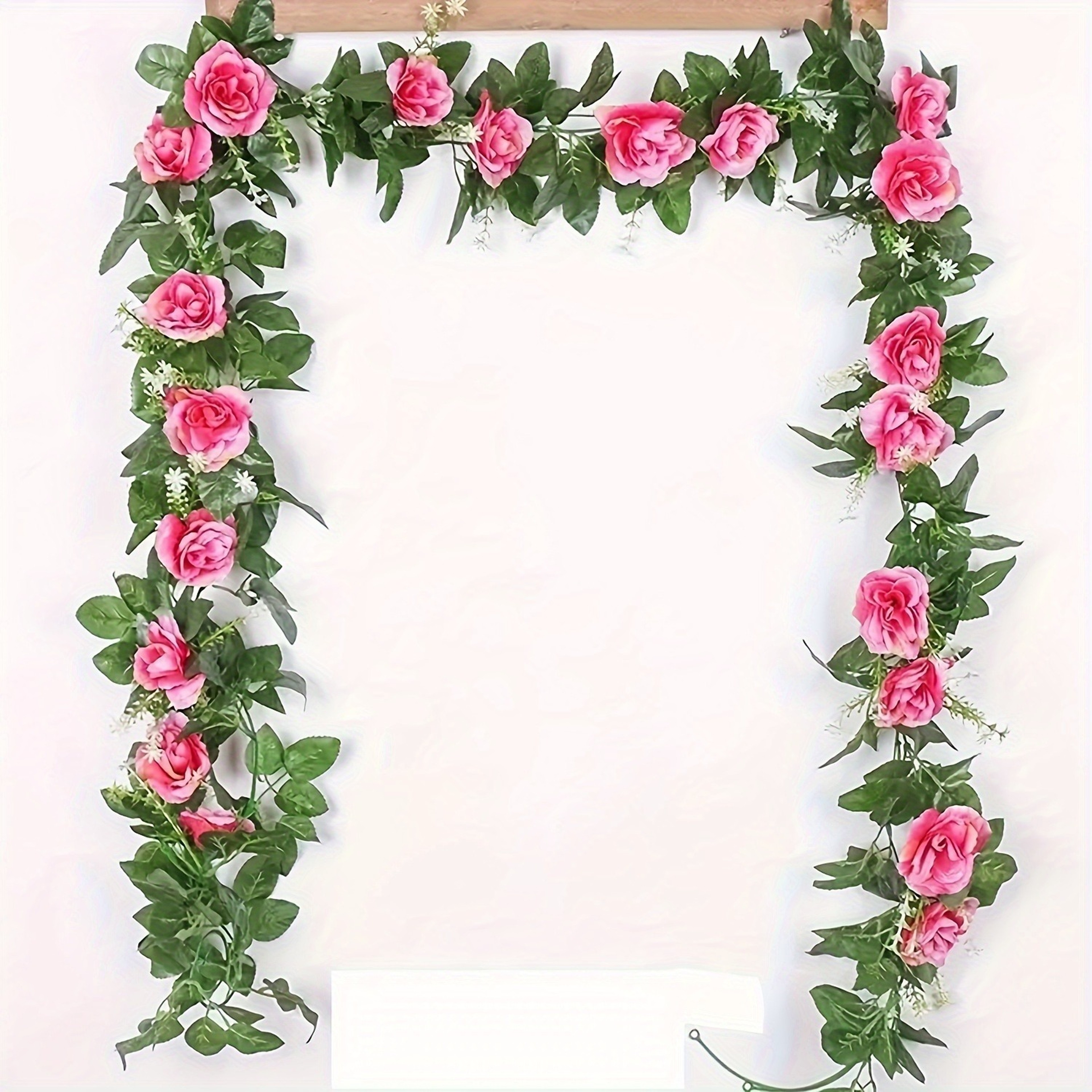 Artificial White Flower Fake Hanging Garland Flowers, Leaves Artificials, Fake Vine Plants Wedding Decoration – view 3