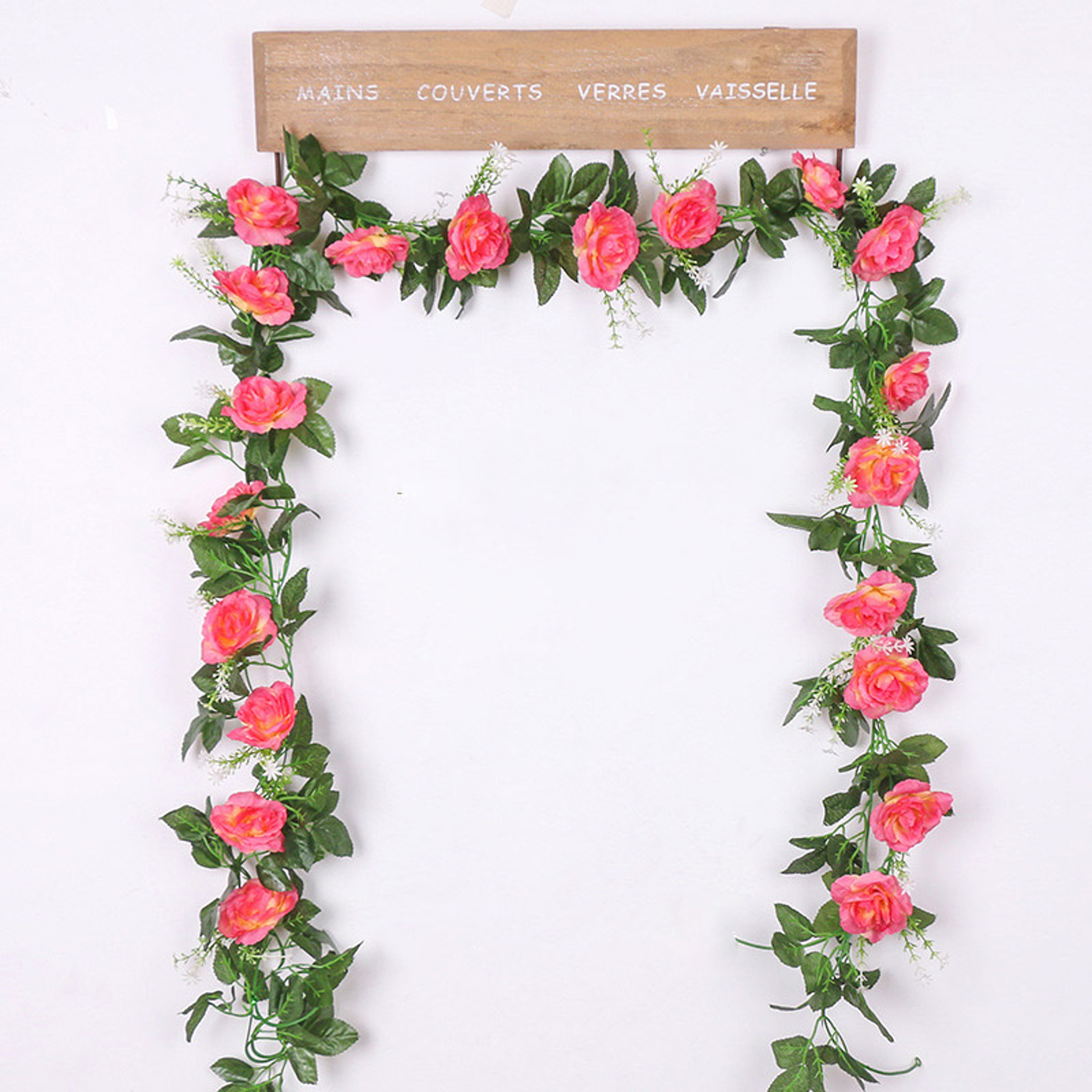 Artificial White Flower Fake Hanging Garland Flowers, Leaves Artificials, Fake Vine Plants Wedding Decoration – view 12