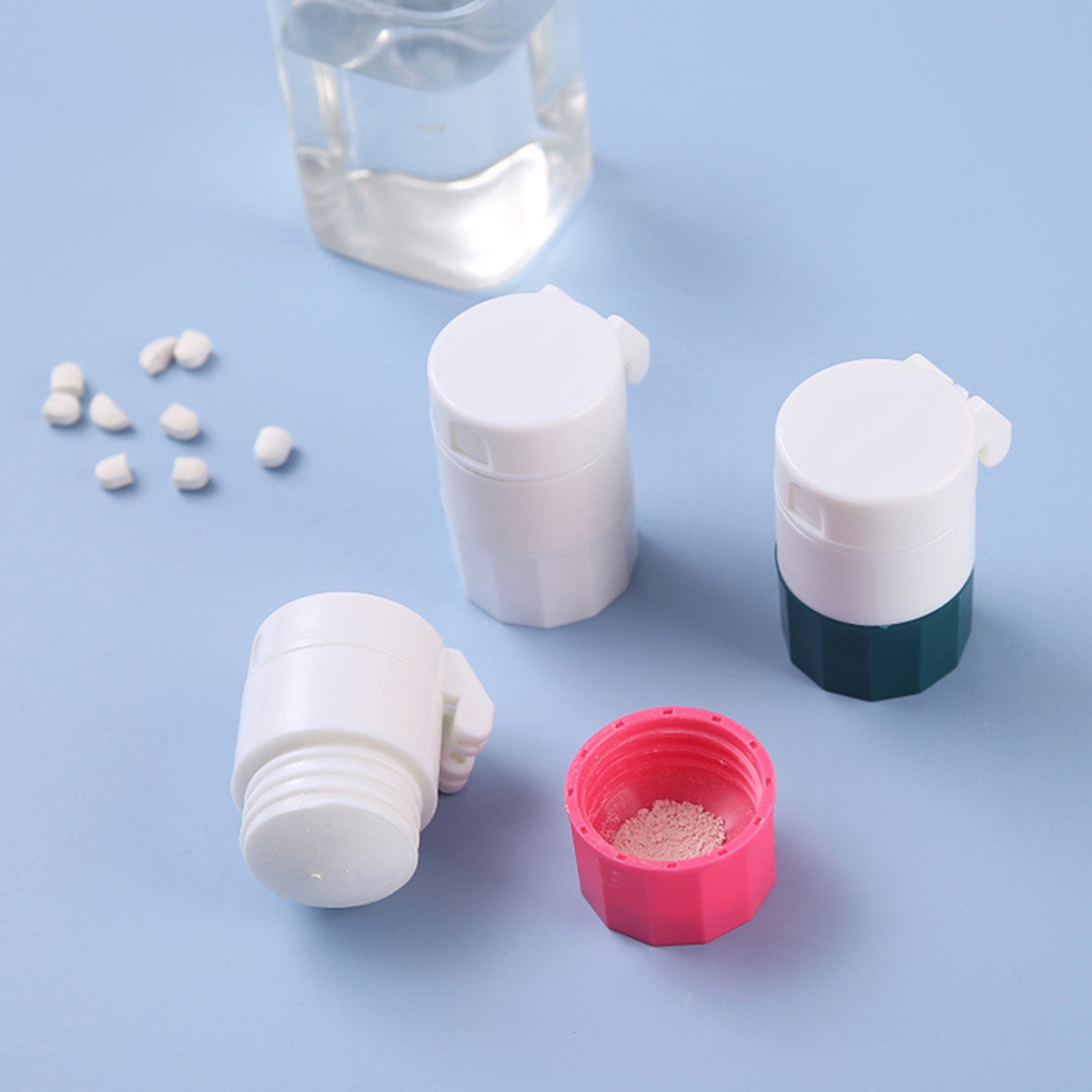 Portable Pill Case Medicine Box With Cutter And Storage Container Grinder For Pills And Powder Spli 4