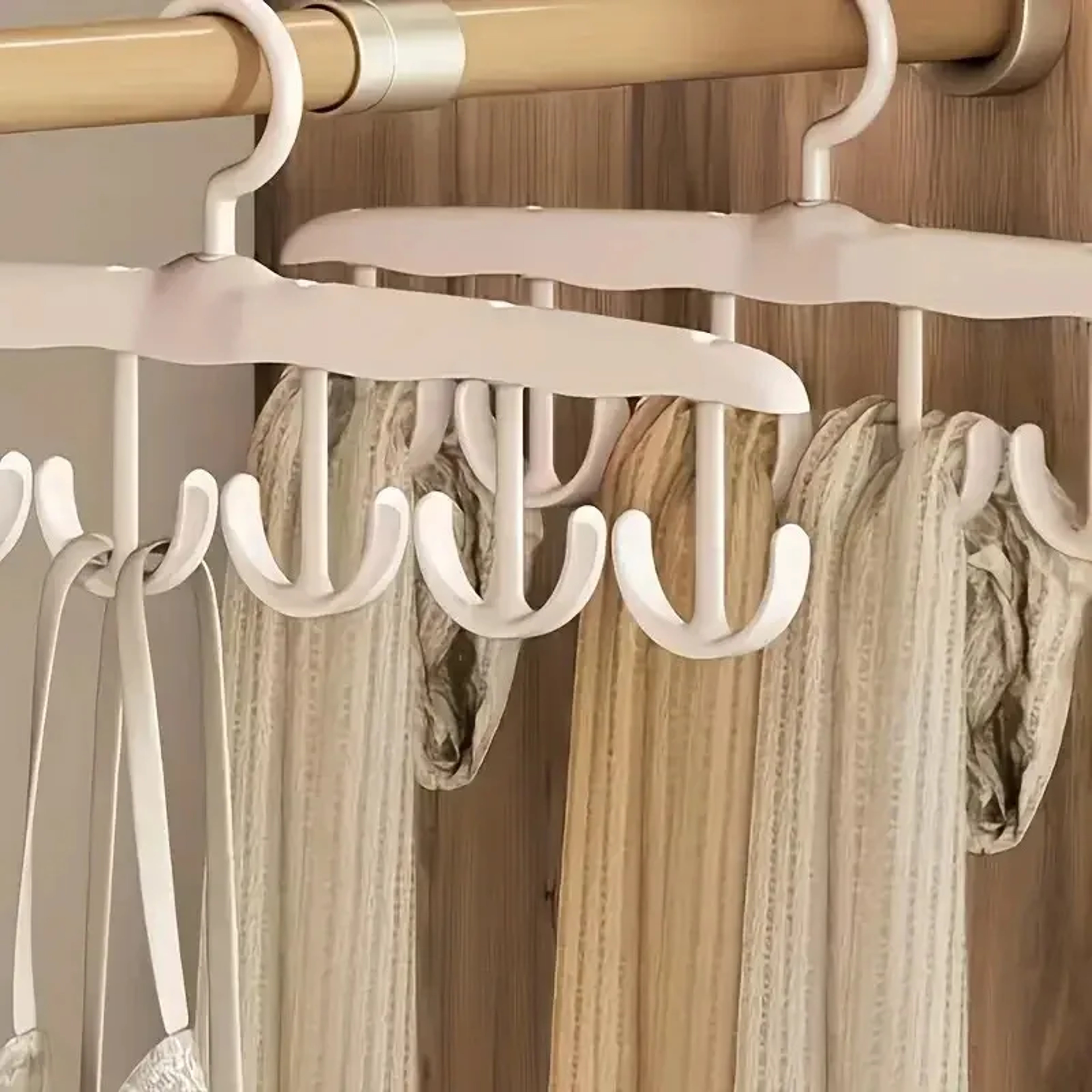 Multi-Functional Storage Organizer Hanger for Underwear, Clothes, and Hats, Home Wardrobe Wave Hook – view 2