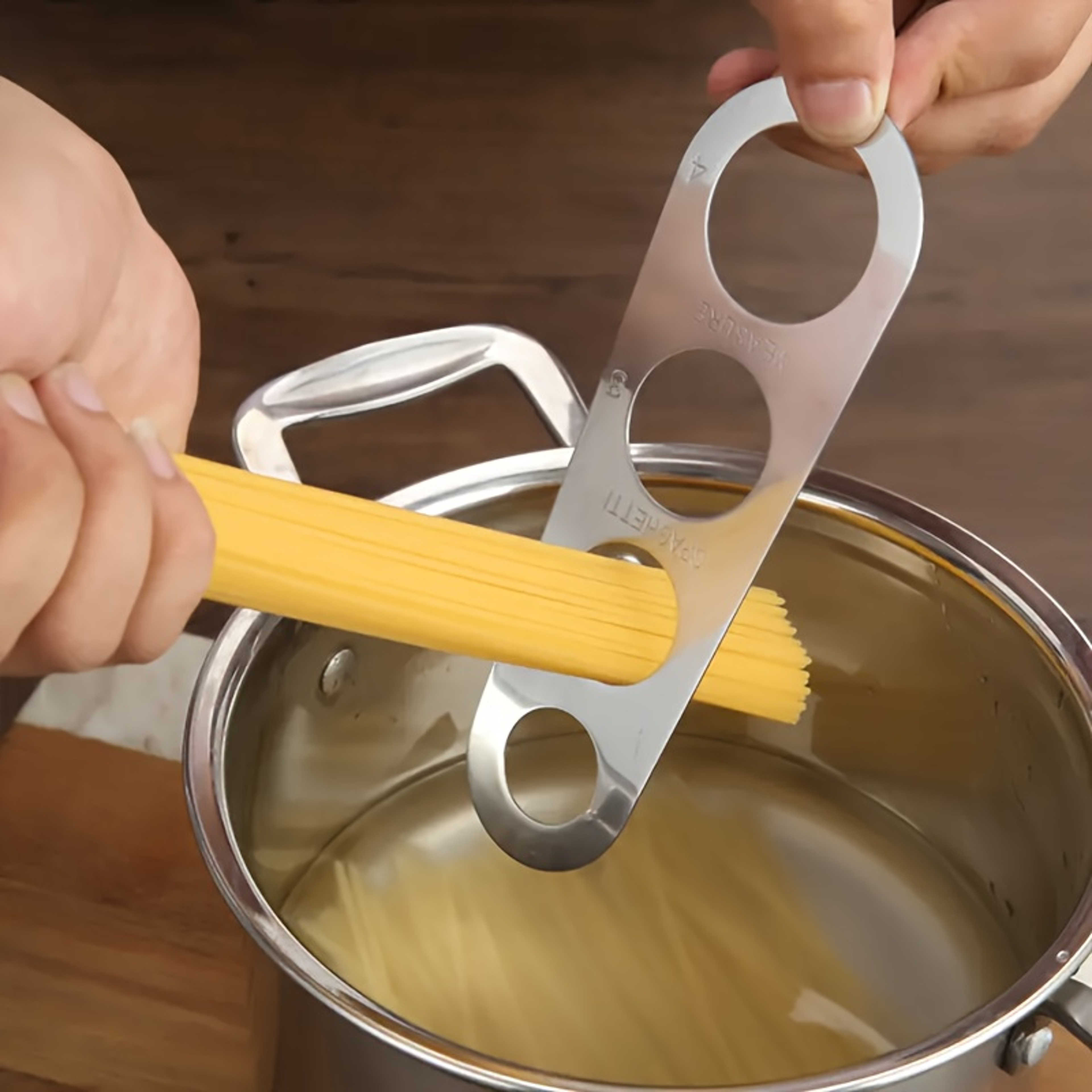 Stainless Steel Pasta Measuring Scale 4 Hole Portion Control Tool Long Pasta Wide Noodle Kitchen Ac 0