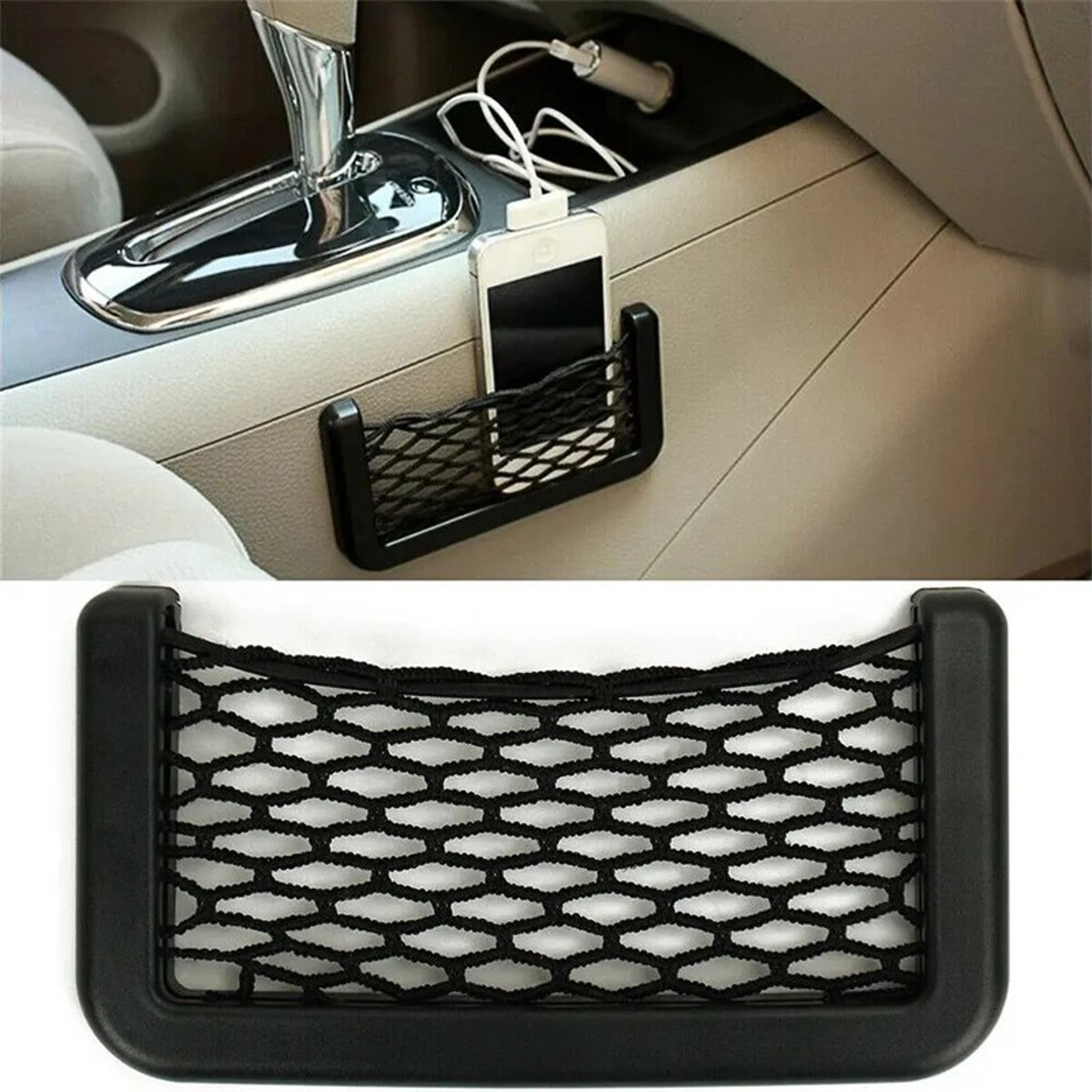Auto Seat Side Storage Bag Phone Net Pocket Holder Elastic Flexible Mesh Car Storage Pocket For Sun 0