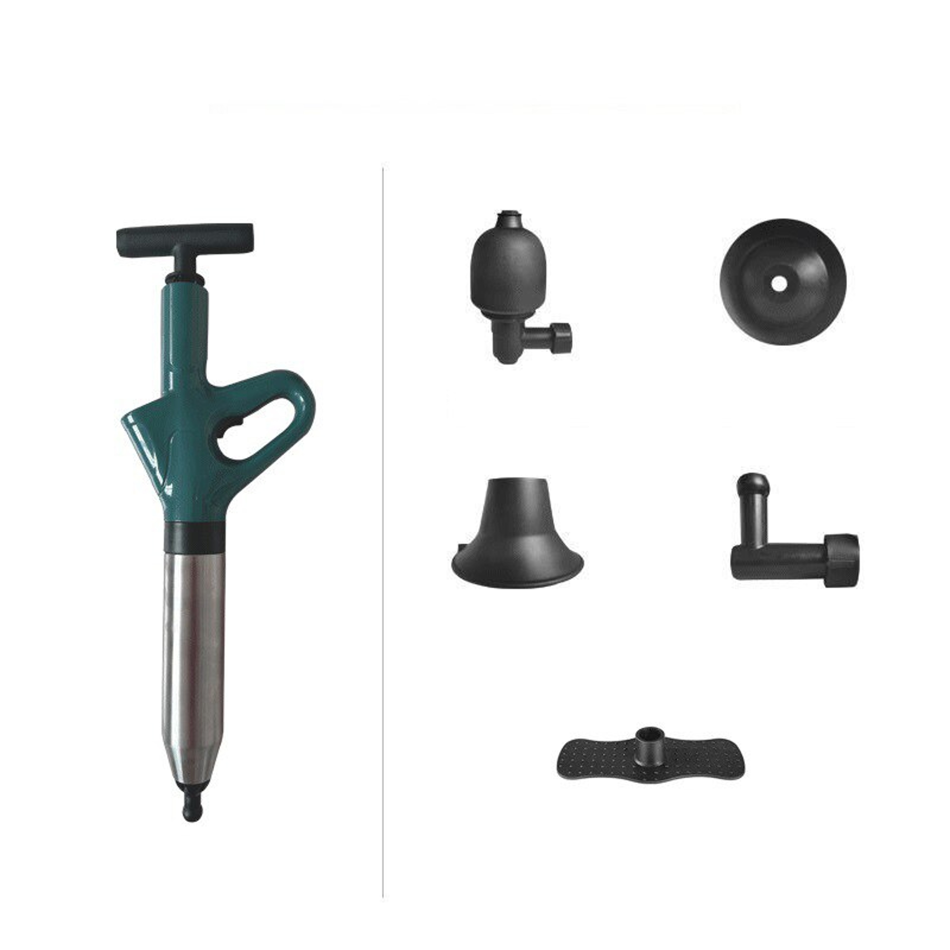 Stainless Steel Toilet Pipe Dredger, Pneumatic High-pressure Dredging Tool Set, Thickened Wall Cylinder – view 9