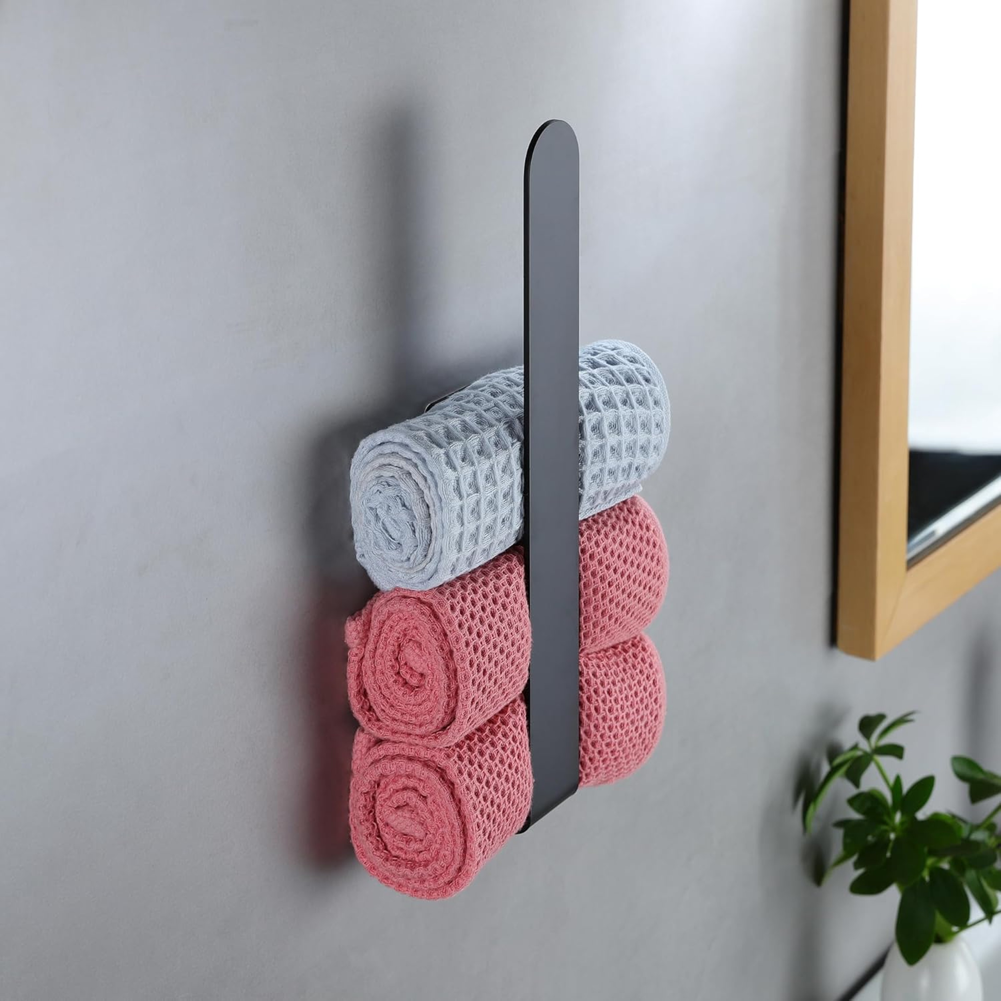 Nonpunched Towel Rack Selfadhesive Bathroom Organizer Kitchen Hand Towel Rack 3