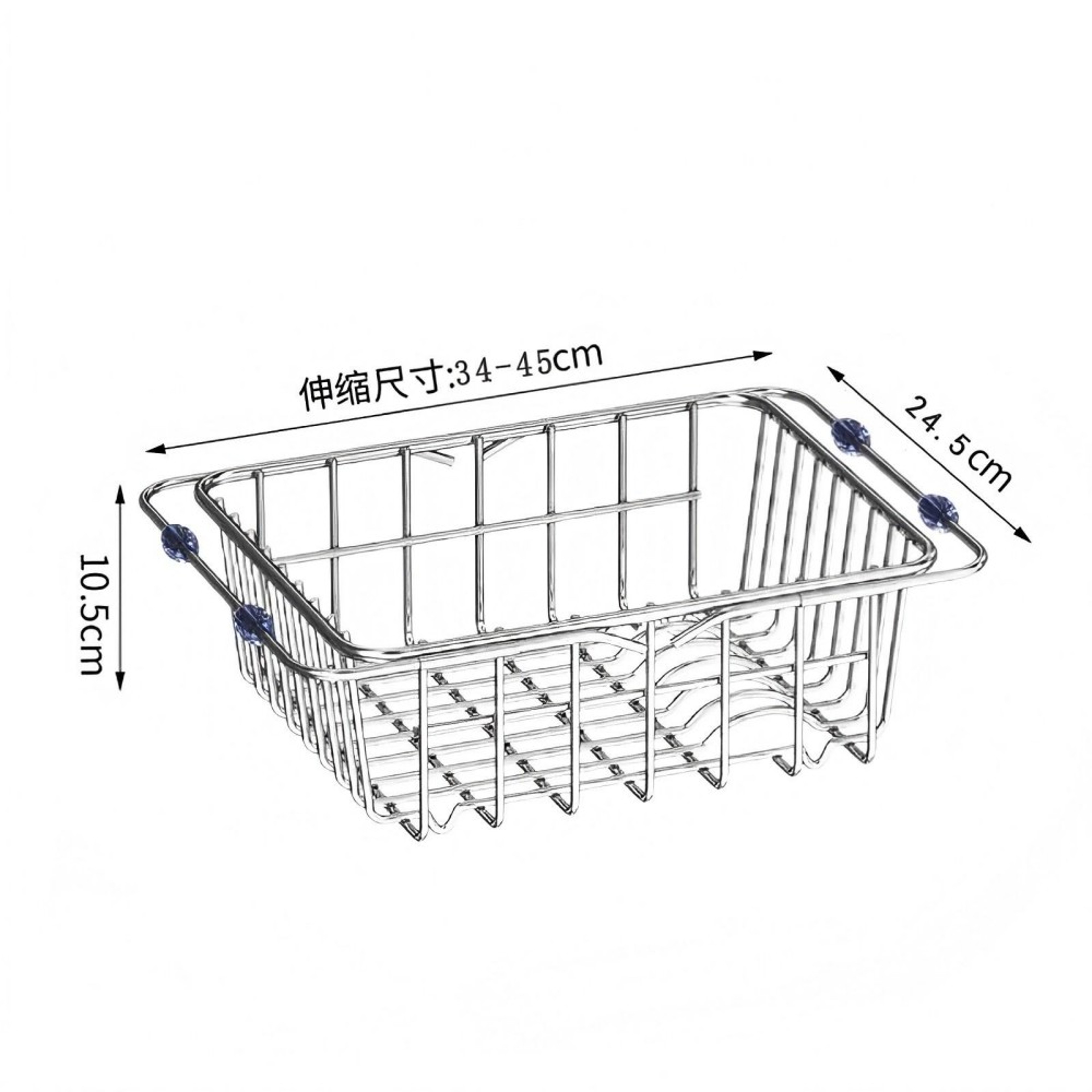 Stainless Steel Telescopic Sink Drain Rack NonSlip Dish Drying Kitchen Organizer For Household Use 6