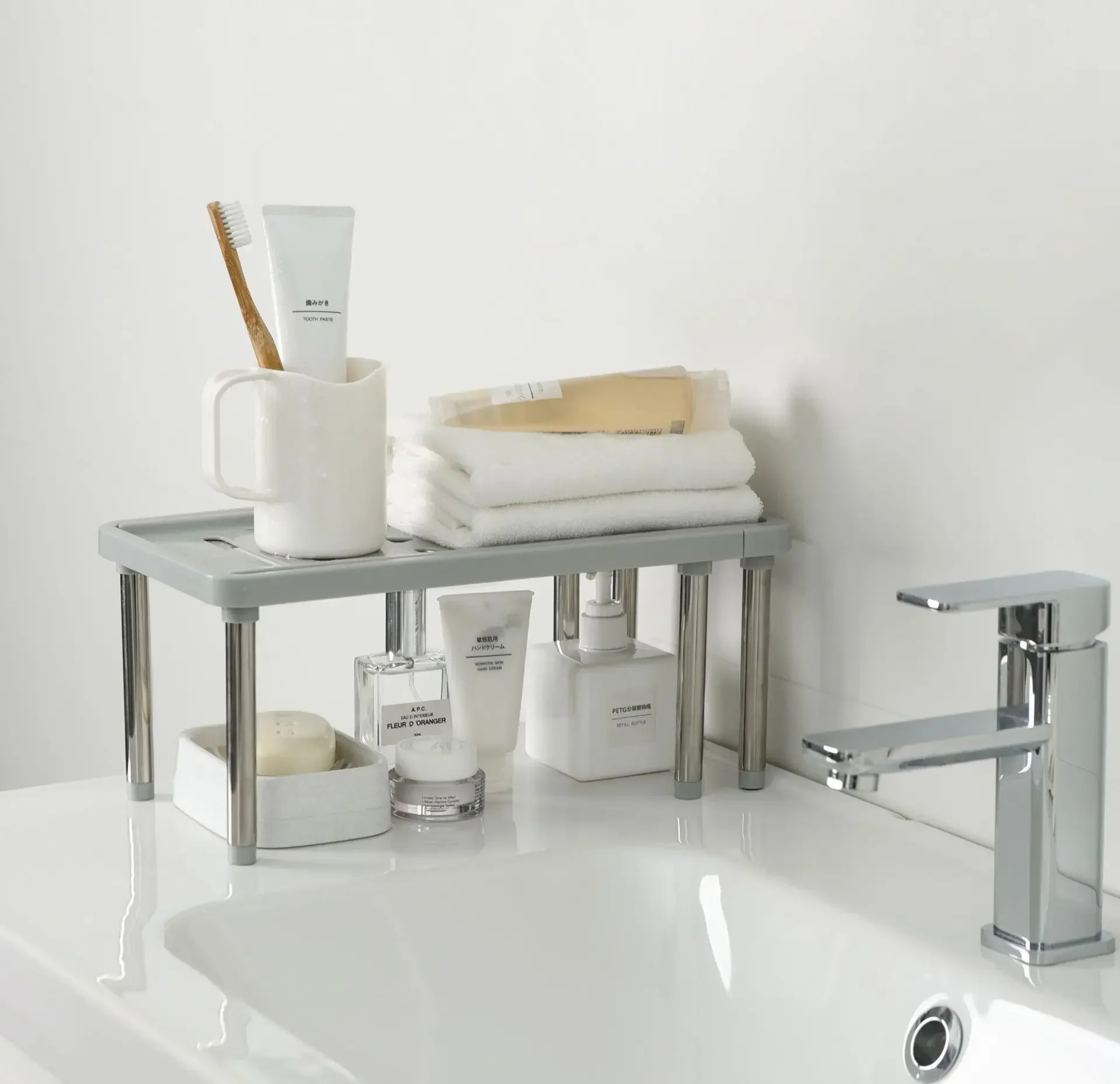 New Adjustable Stainless Steel Storage Rack Retractable Multifunctional Shelf For Kitchen Spice Org 0