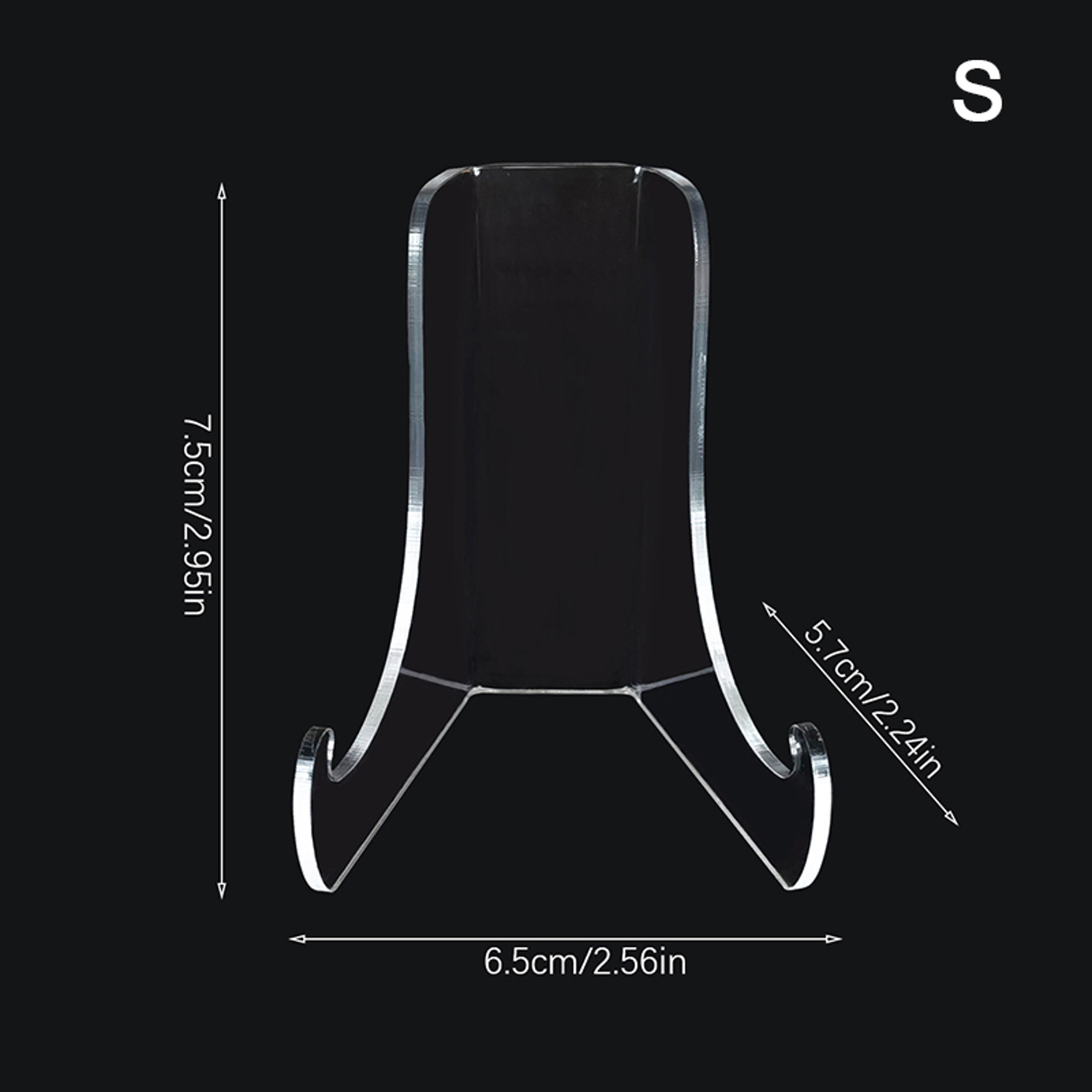 Clear Acrylic Plate Stand Countertop Display Holder Tea Brick Artwork Easel Magazine Collection Rac 7