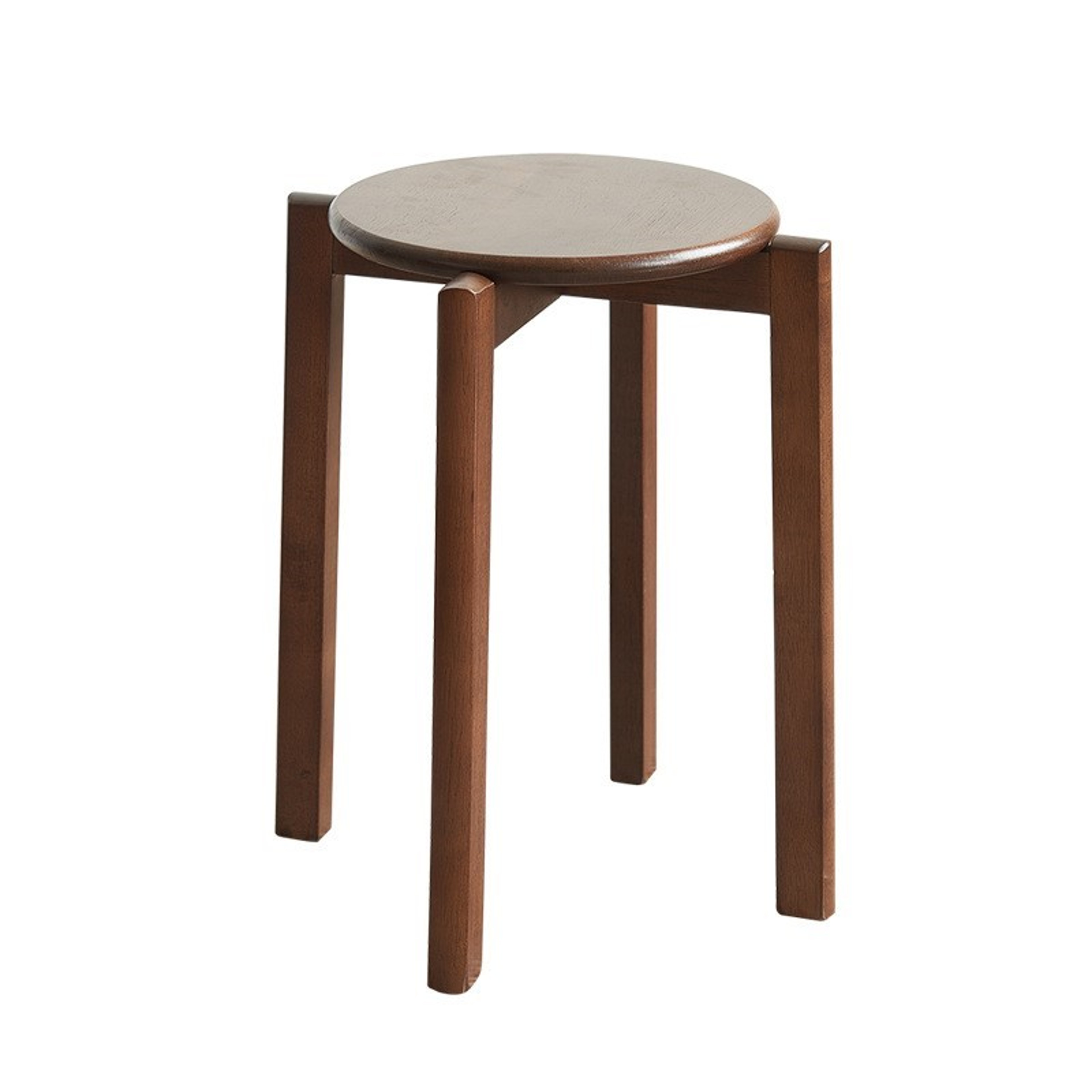 Dining Table Stool, Modern Simple Square Round Rubber Wood, Household Solid Wood Living Room Dining Room Stackable Seat – view 5