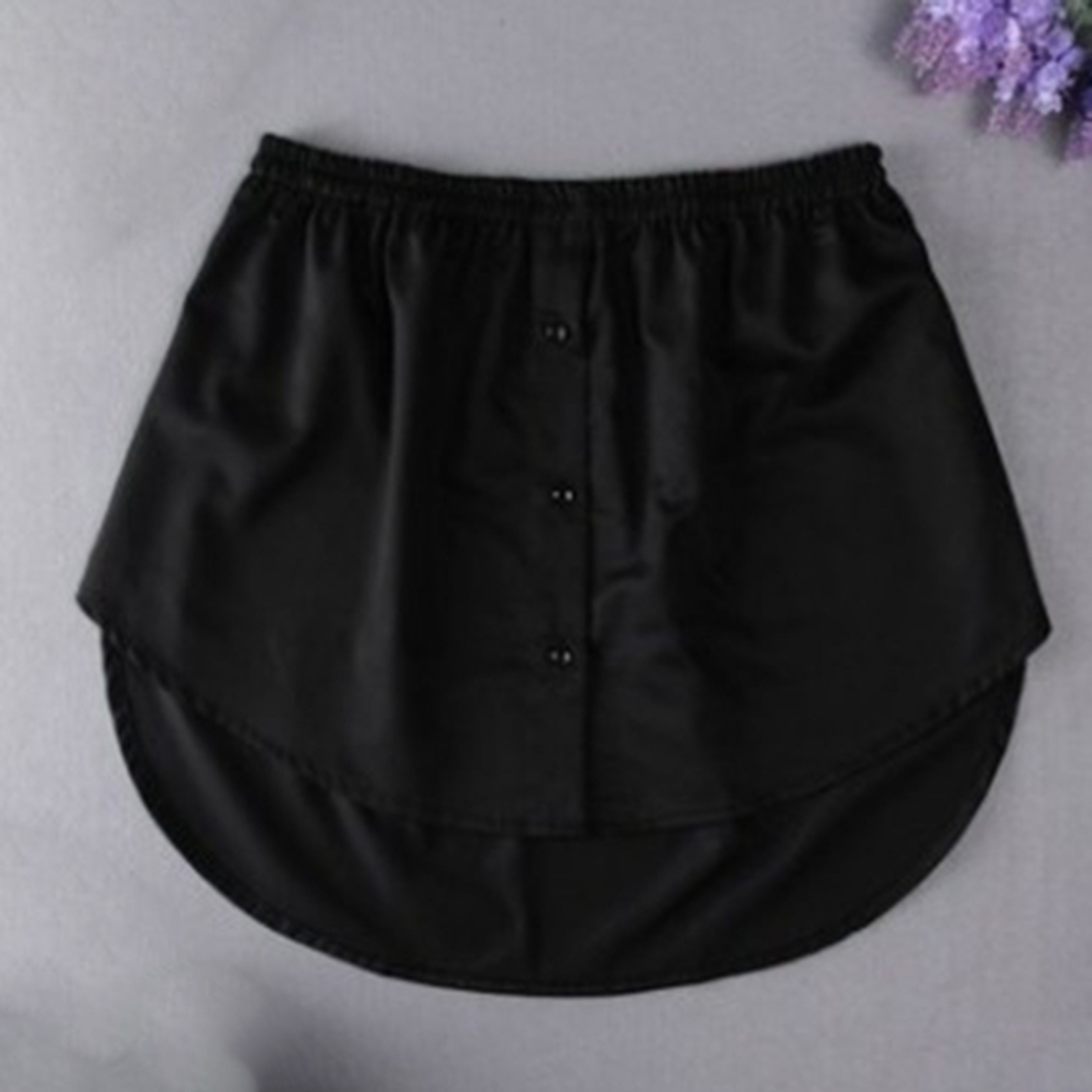 Women Blouse Extender, Adjustable Layering Faux Top, Mini Skirt False Hemline, Split Underskirt – view 5