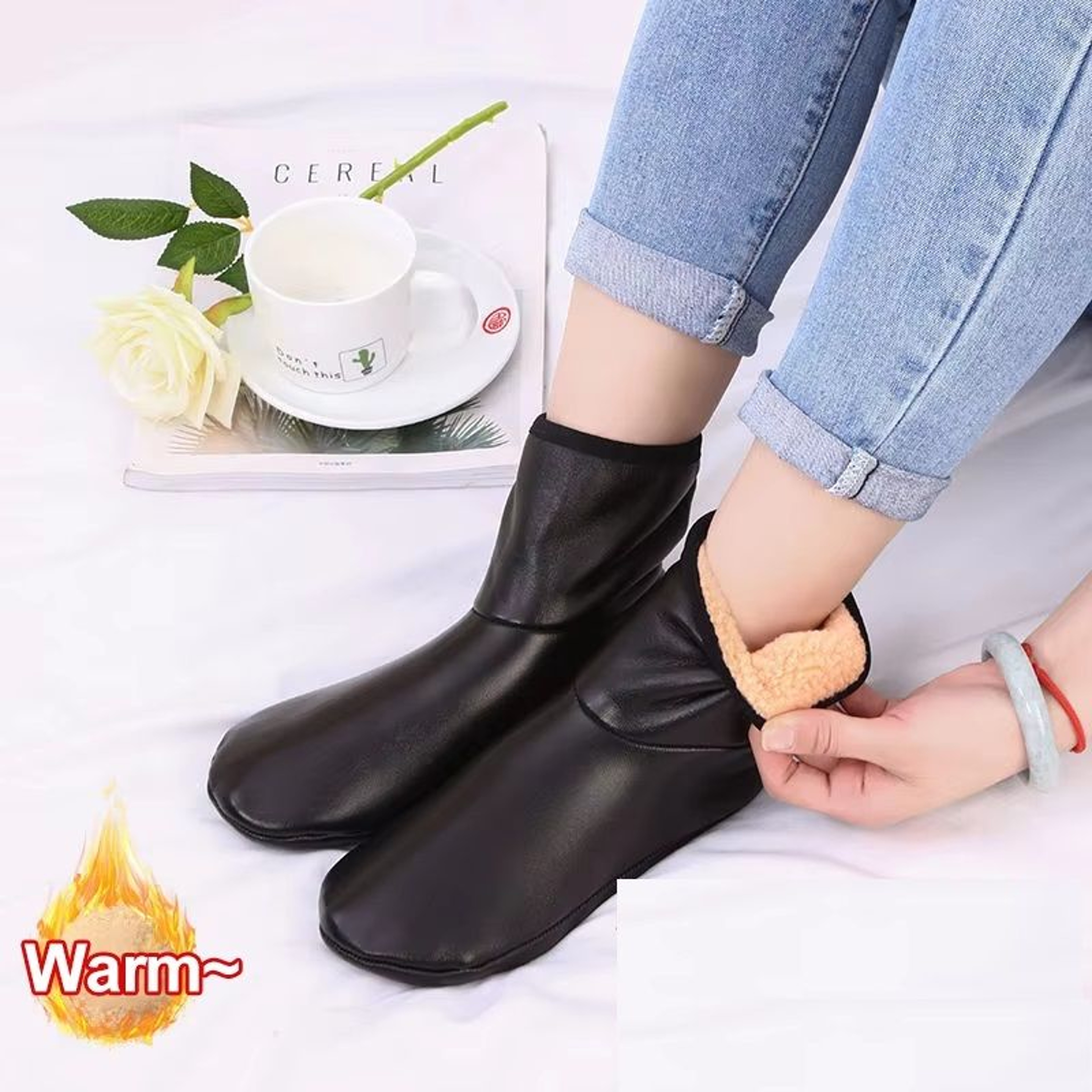 Outdoor Sports Snowfield Socks For Autumn Winter Thickened Windproof Warm Plush Indoor Floor Socks 8