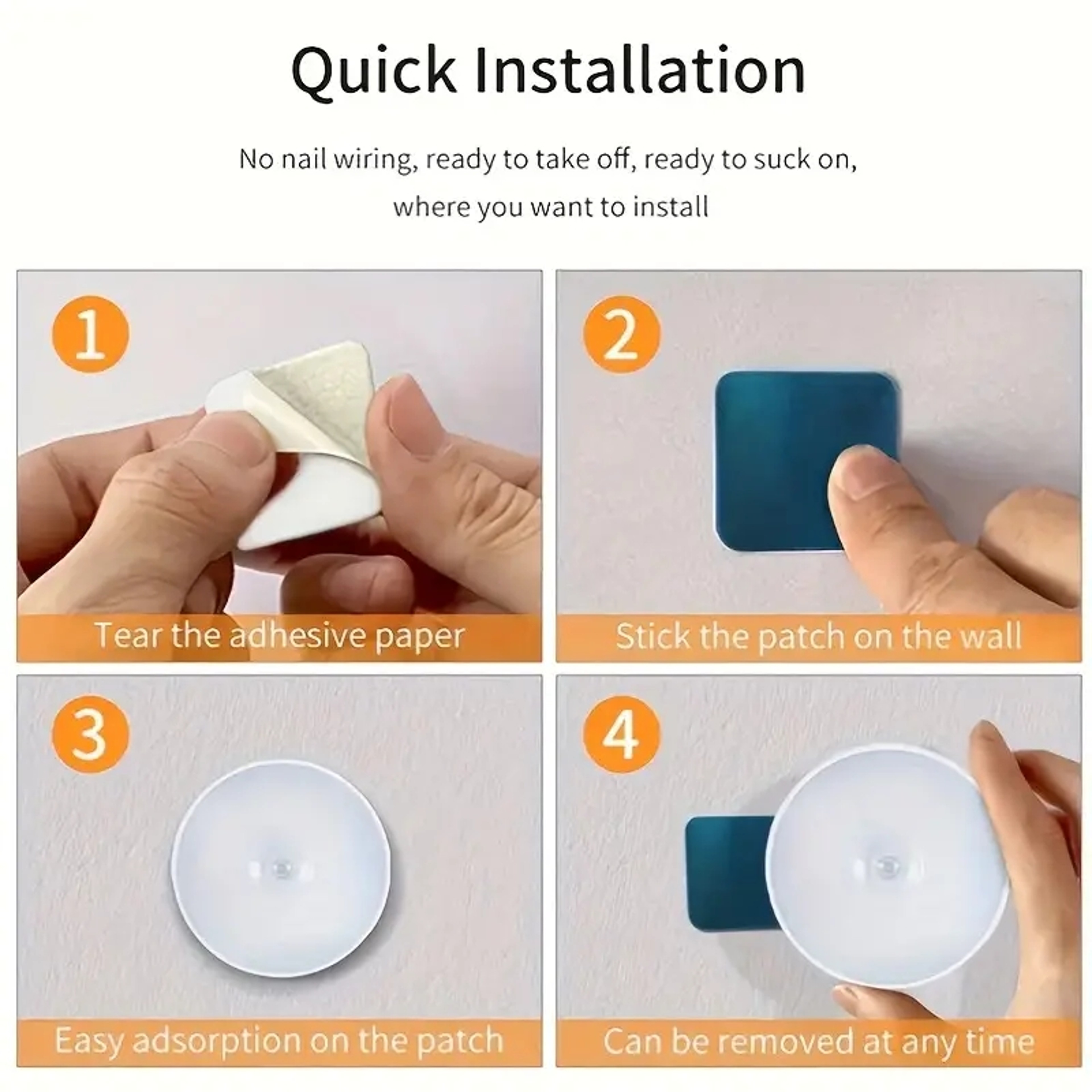 Wireless LED Motion Sensor Night Light For Bedroom Staircase Closet And Home Decor 5