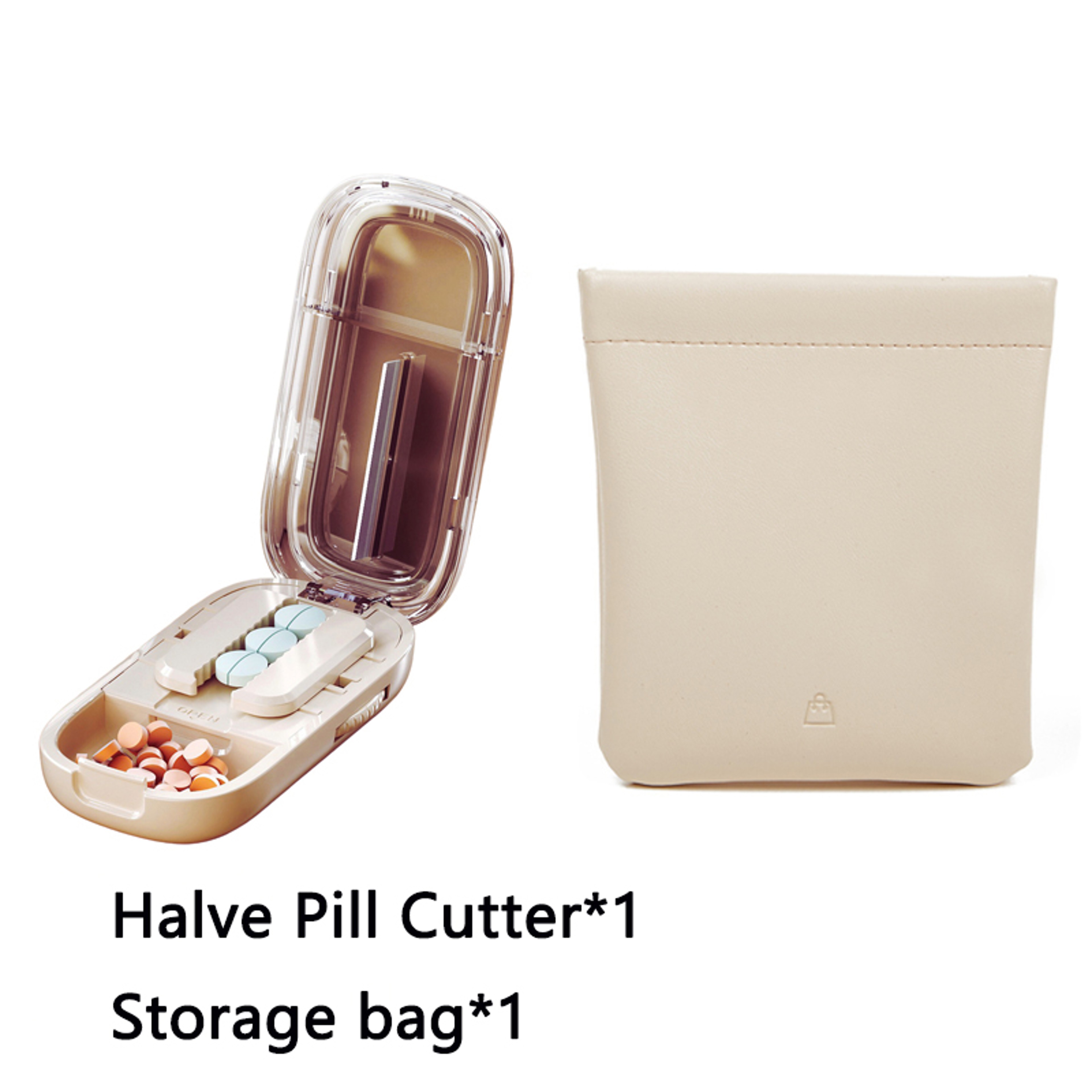 Newest Pill Cutter Storage Box, Portable Drug Tablet Divider, Dustproof Medicine Organizer, Crusher – view 18