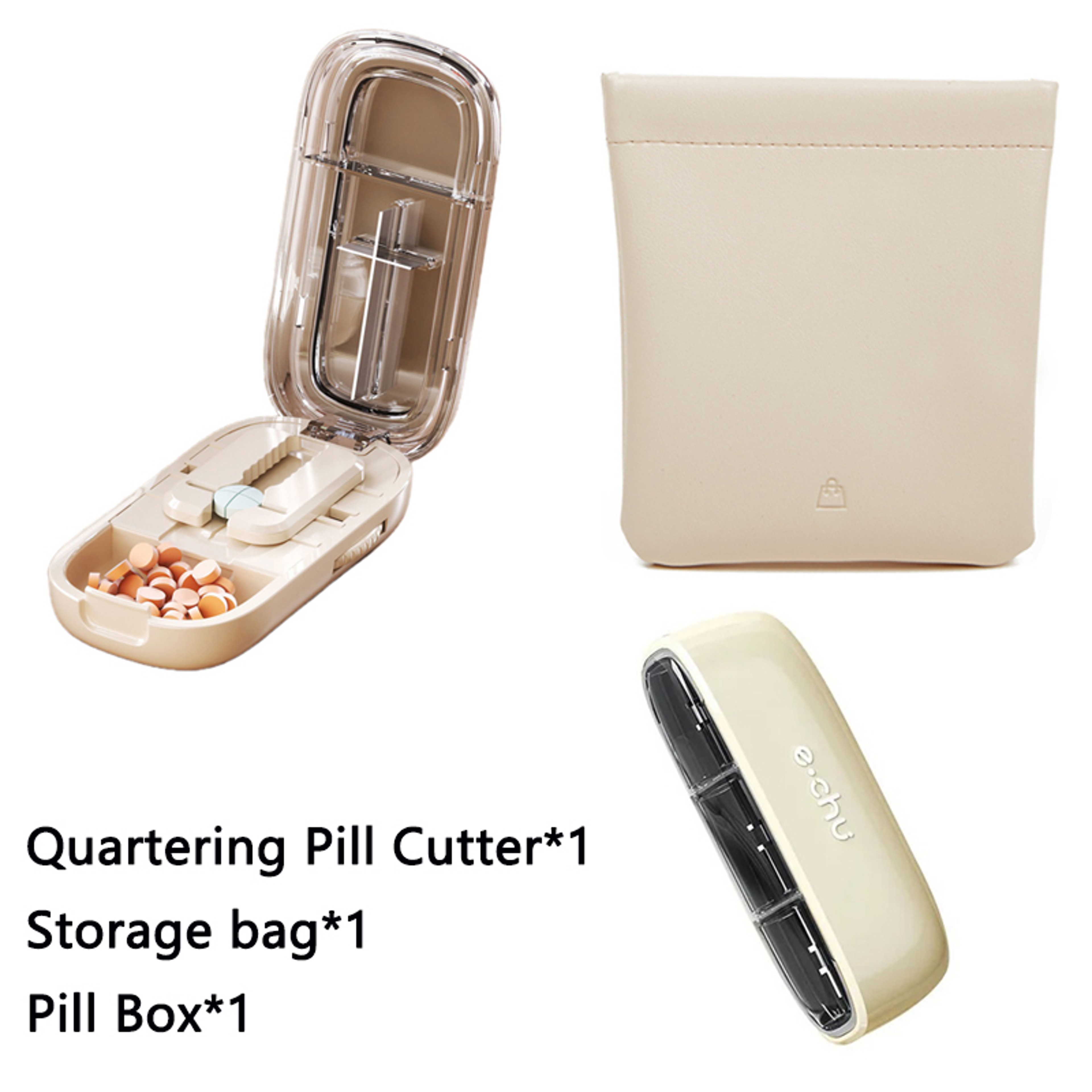 Newest Pill Cutter Storage Box, Portable Drug Tablet Divider, Dustproof Medicine Organizer, Crusher – view 21
