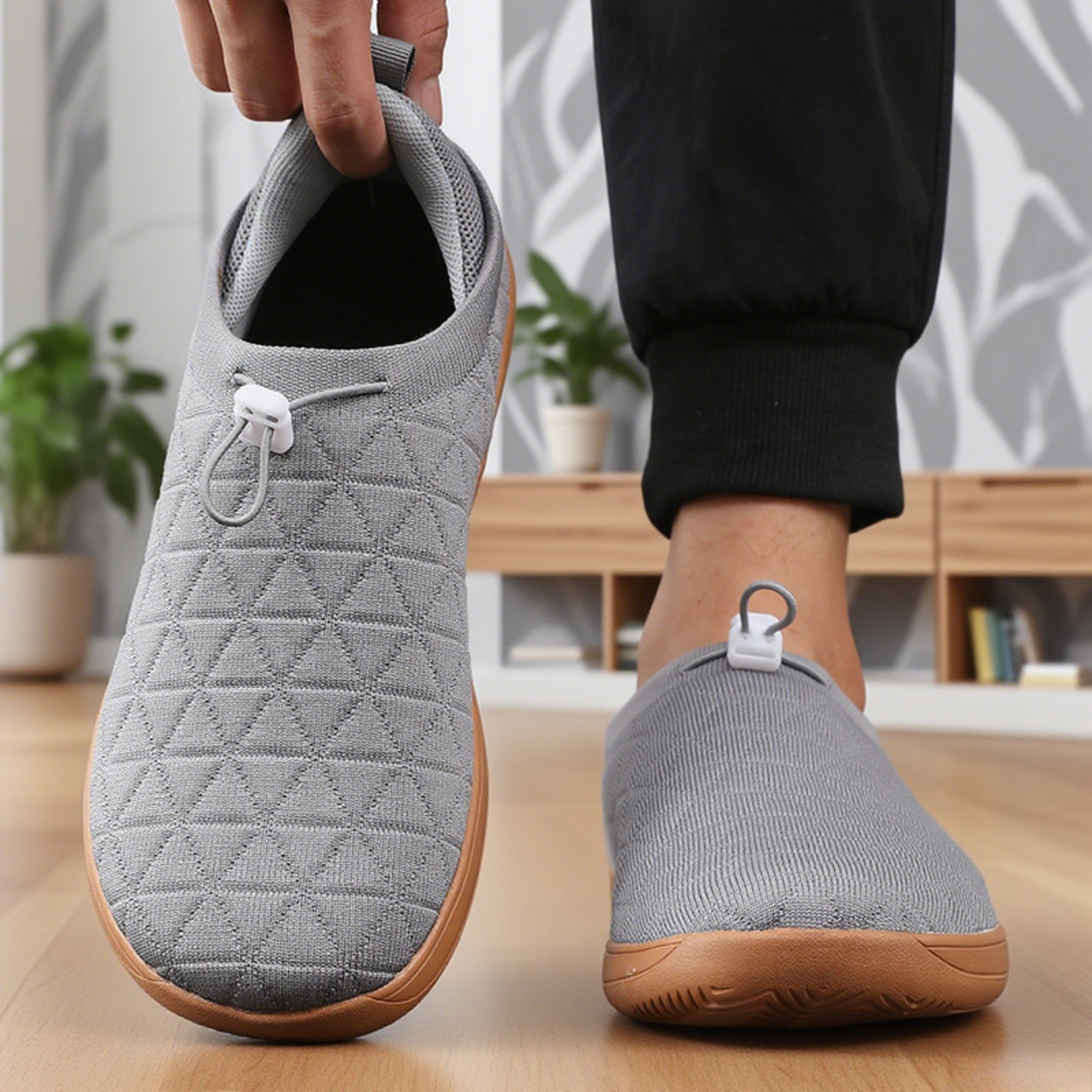 Wide Barefoot Shoes For Men Breathable Knitted Mesh Walking Sneakers Zero Drop Casual Sneakers 9