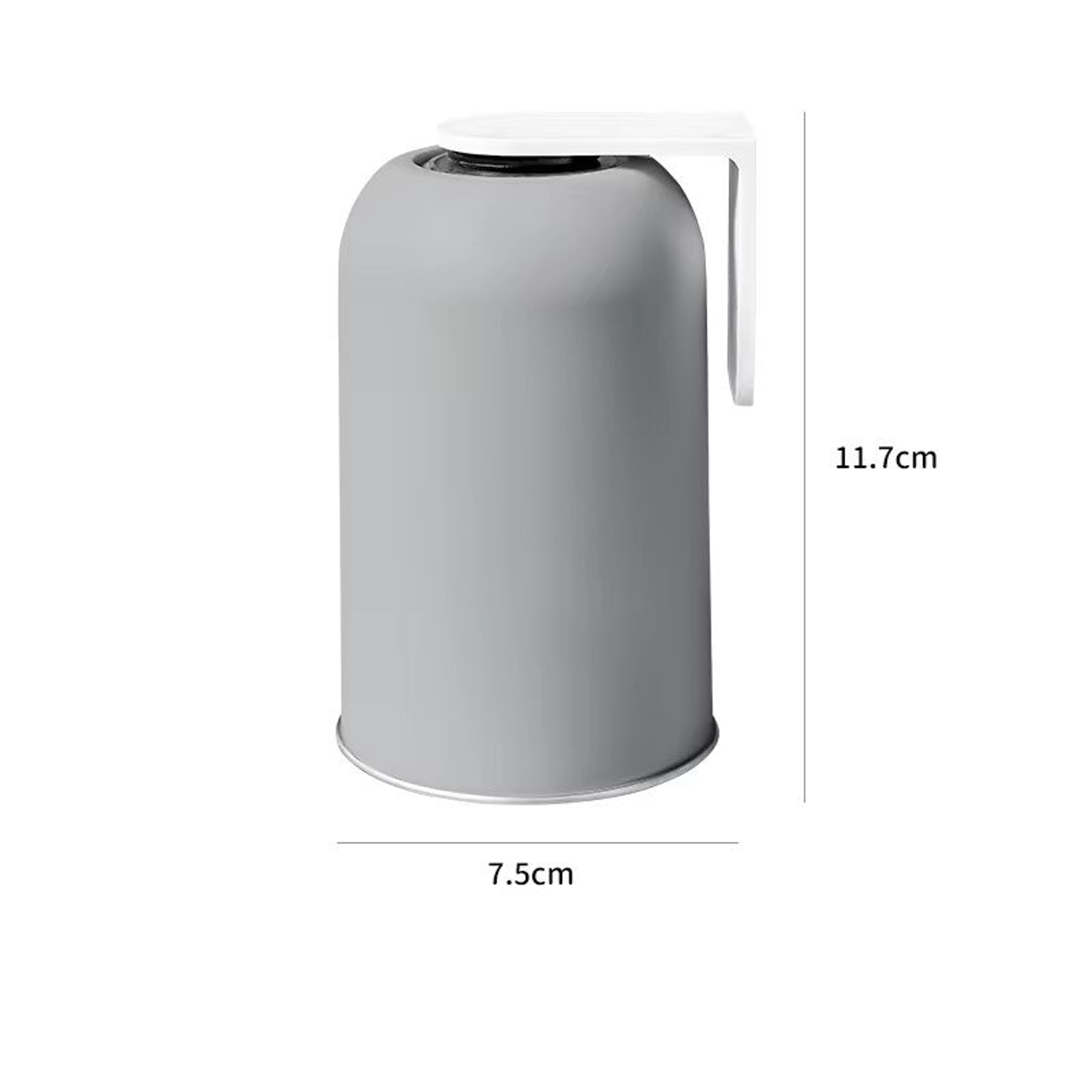 Magnetic Mouthwash Cup Stainless Steel Tooth Brushing Cup Large Capacity Wall Mounted No Punching H 6