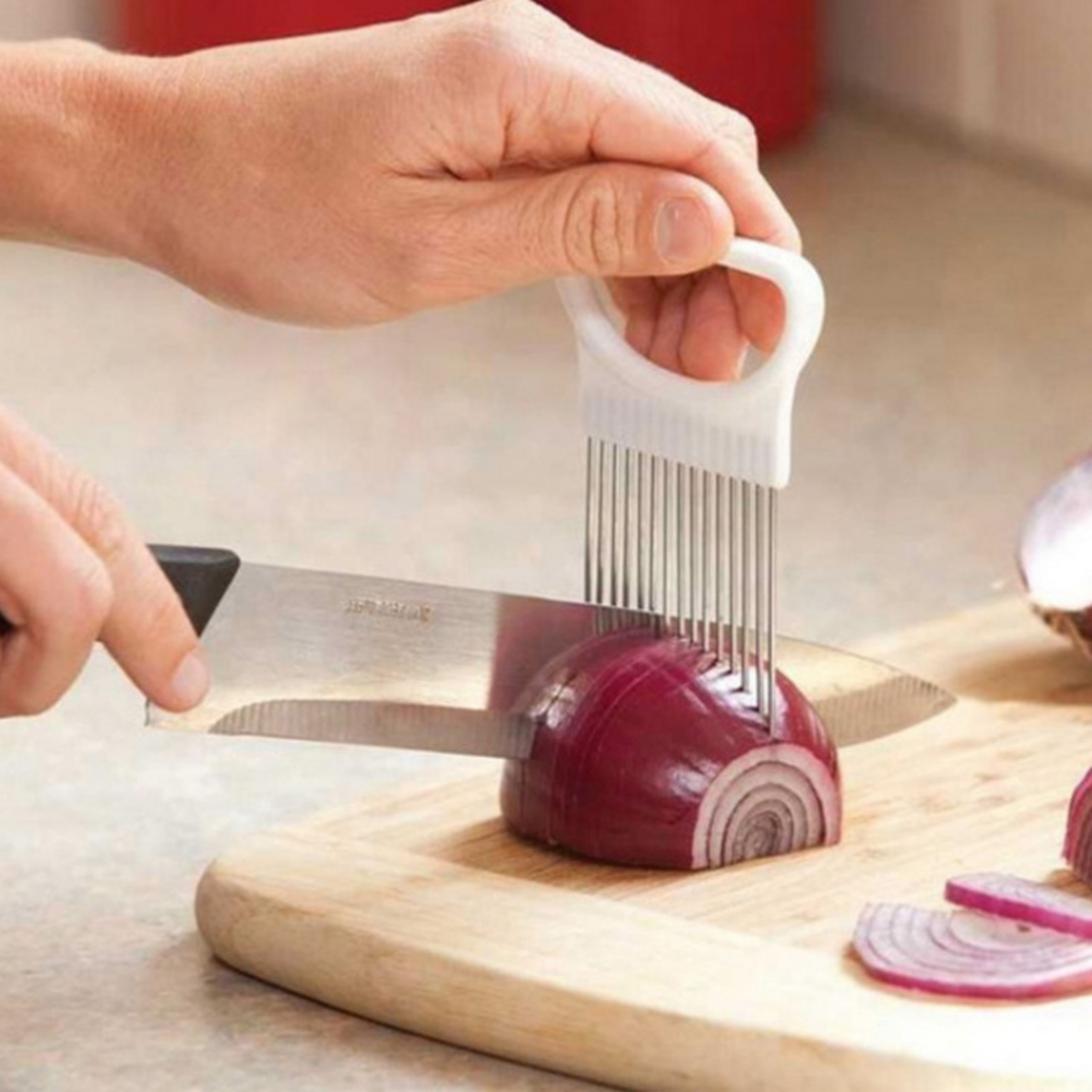 Effortlessly Slice Onions With This Colorful 1pc Onion Slicer Stainless Steel Kitchen Potato Chip H 0
