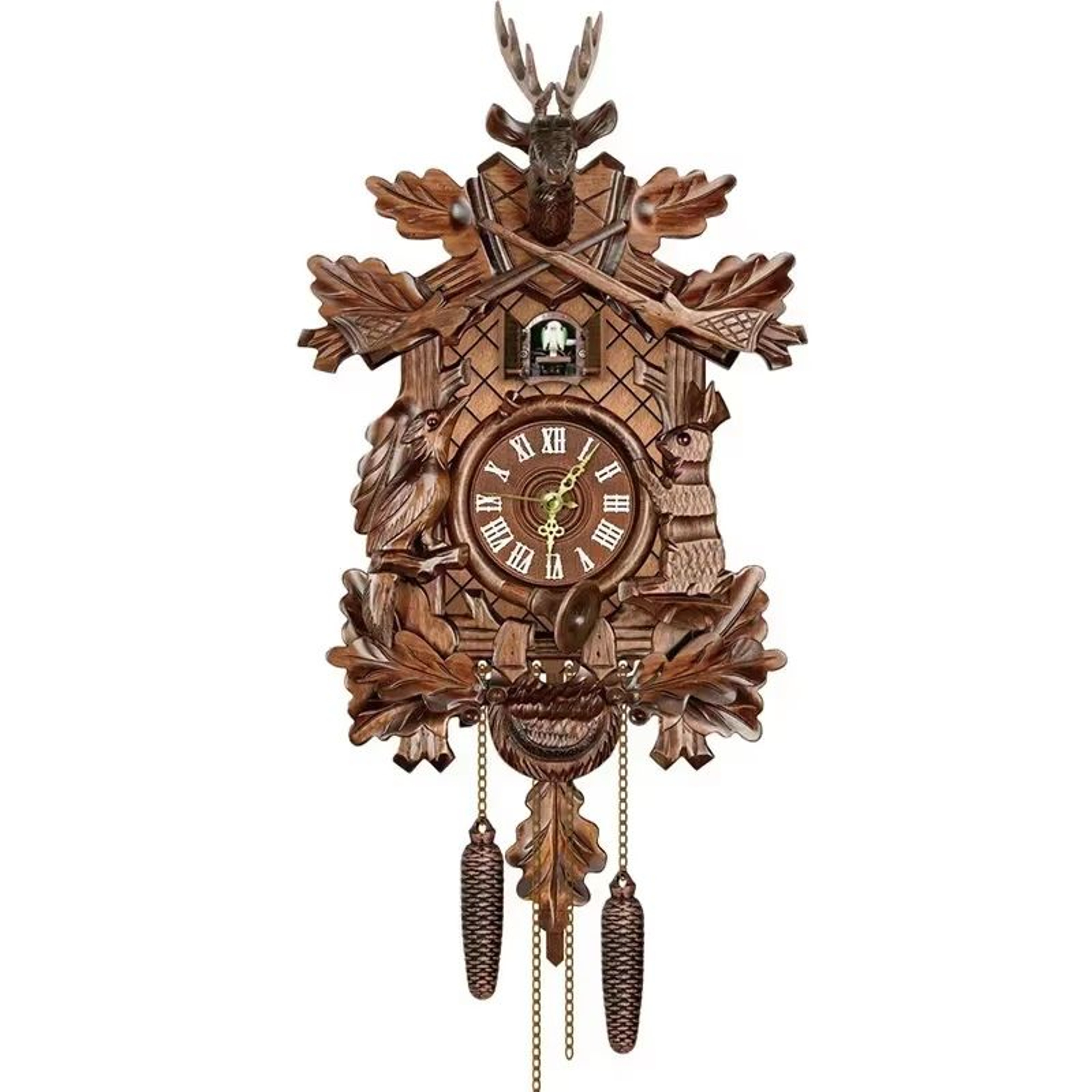 Wooden Hanging Wall Clock Bird Alarm Clock Cuckoo Clocks For Home Kids Room Decoration 3