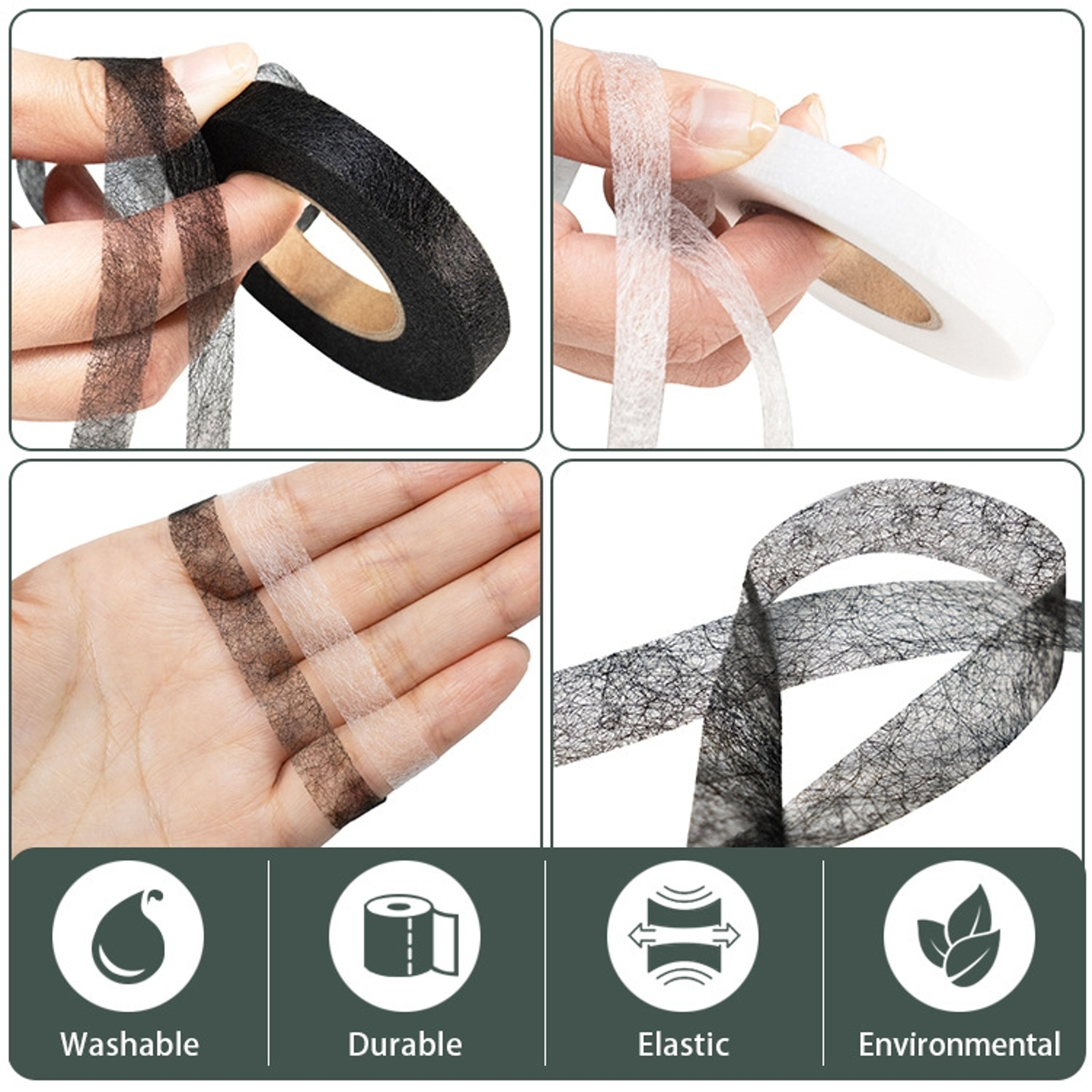 Interlining Fabric For Sewing Non Woven Padded Wadding Tape Hem Clothes Edge Shorten Length Adhesiv 4