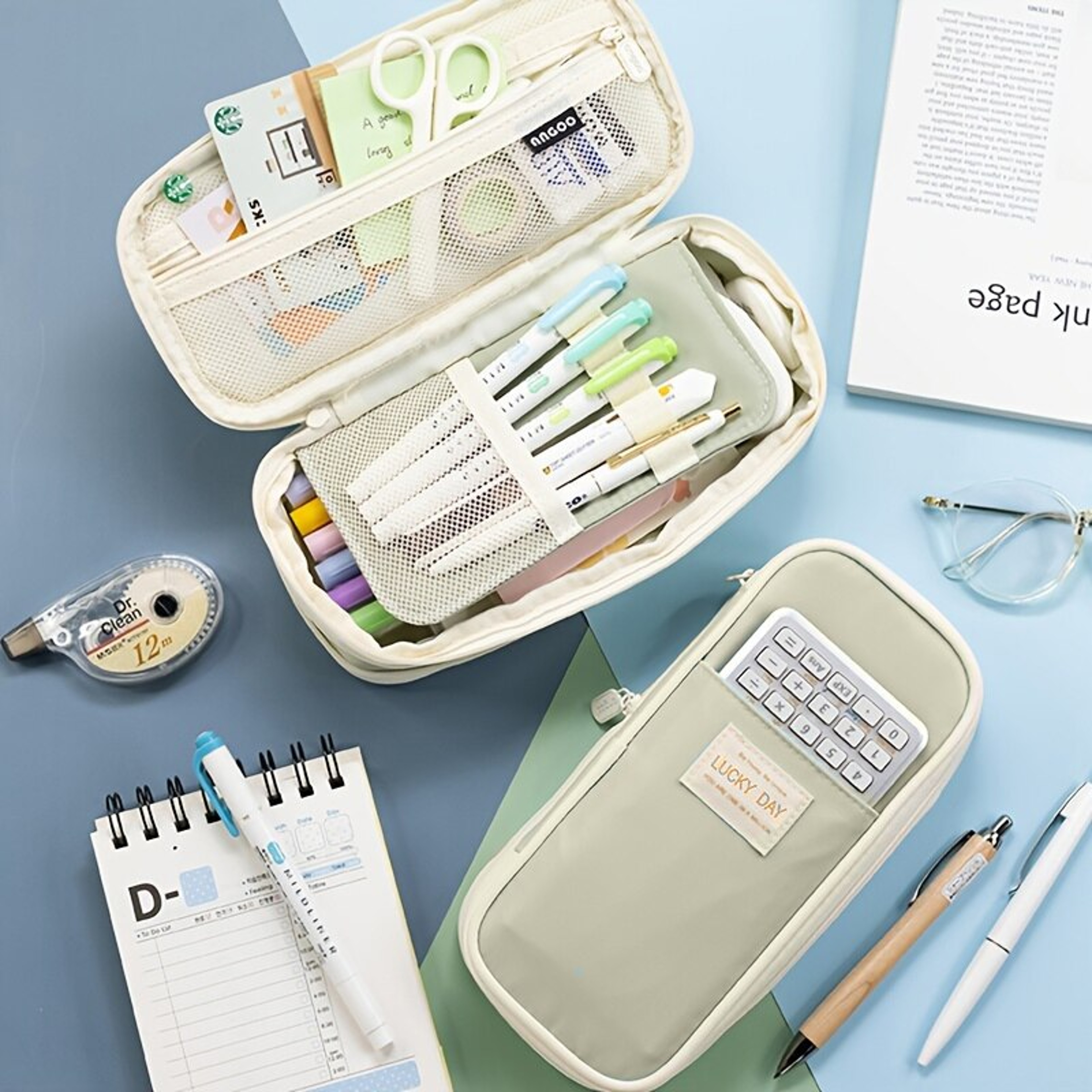 Big Capacity Pencil Case For Office College School Storage Large Pouch Holder Box Organizer For Tee