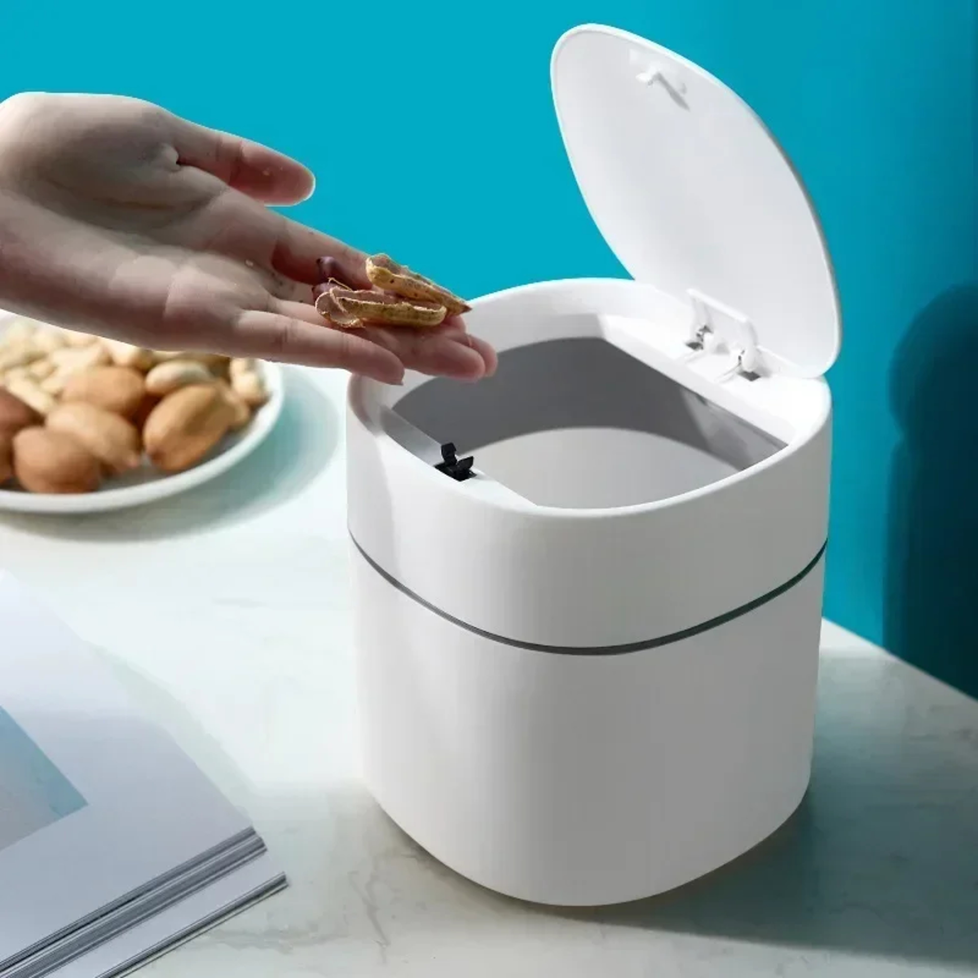 Mini Small Waste Bins Home Table Desktop Garbage Basket Plastic Trash Can Office Supplies Dustbins